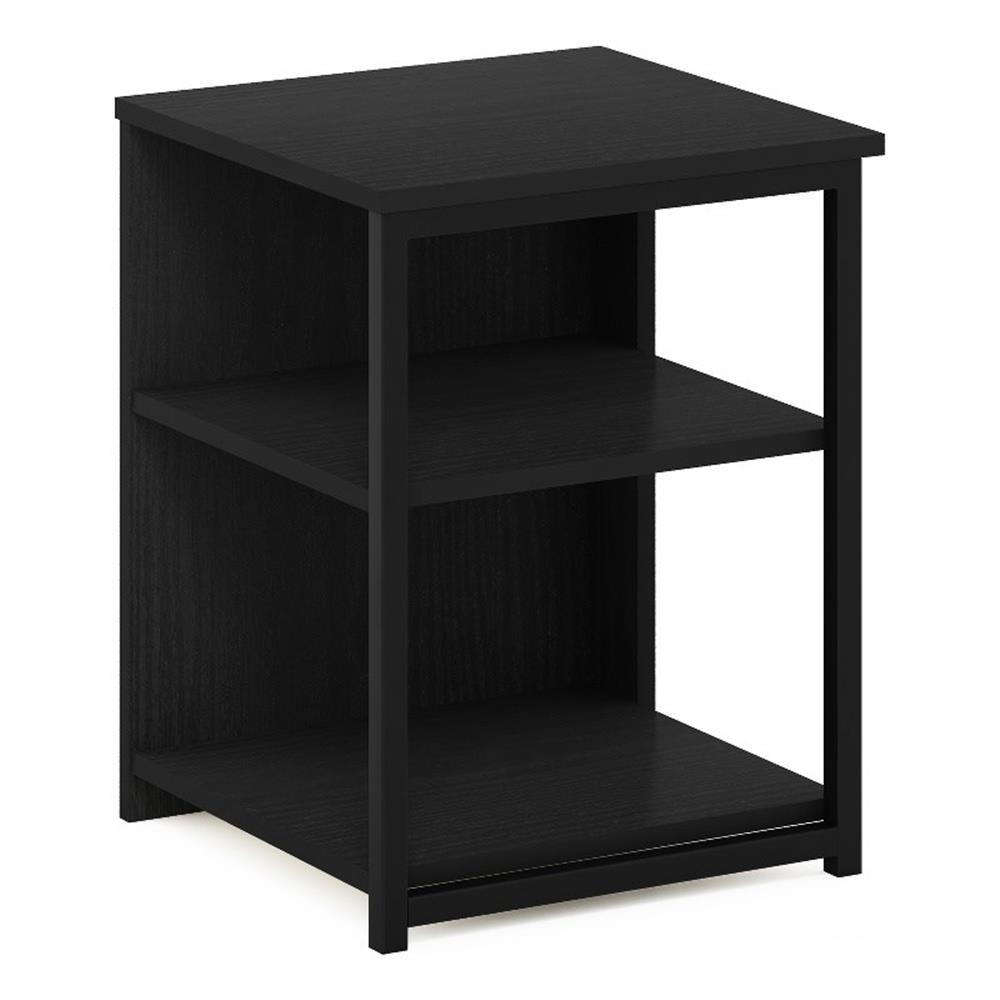 Furinno CAMNUS Modern Living End Table in Americano/Black