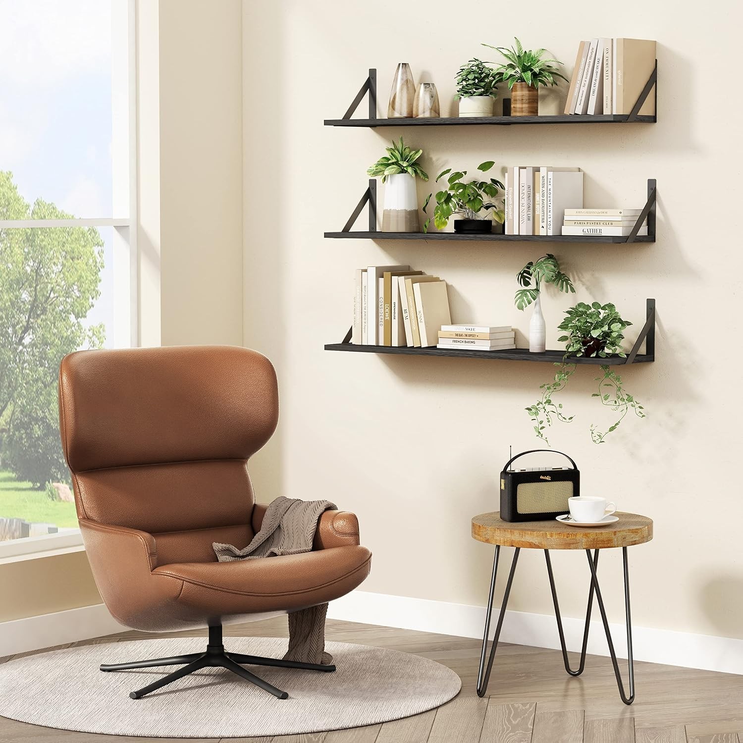Floating Shelves 36 Inches Long 8 in Deep Set of 3 Large Wall Shelf Bedroom