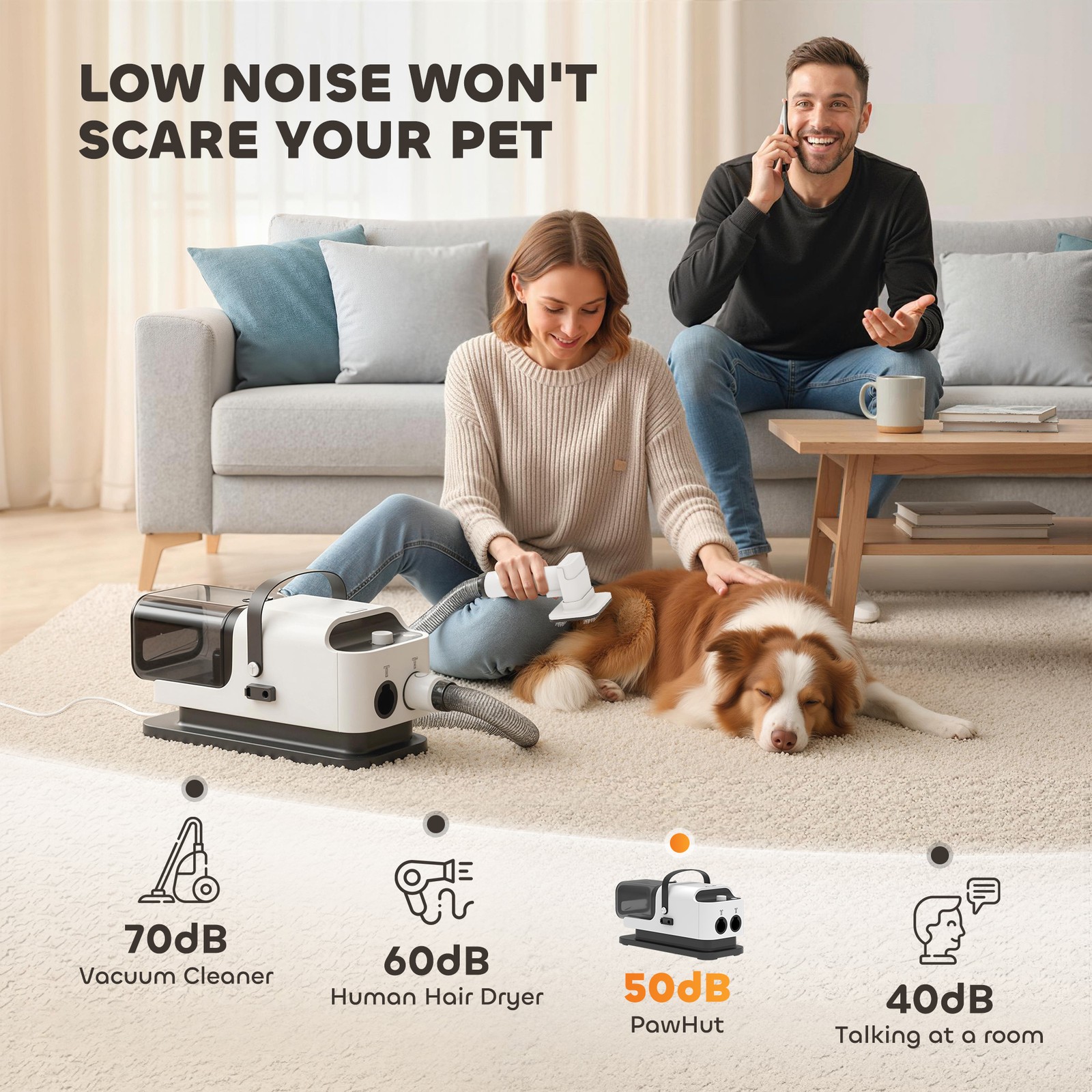5 in 1 Dog Grooming Vacuum & Dryer w/ Clipper
