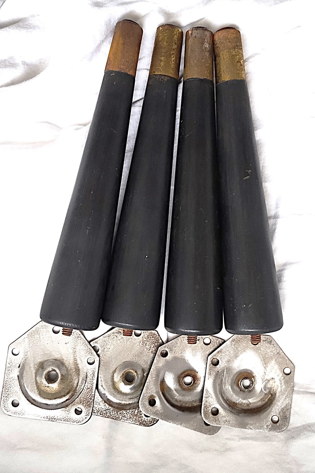 9 Inch Tapered Furniture Legs with Screw Plates ~Mid-century Modern ~Set of 4