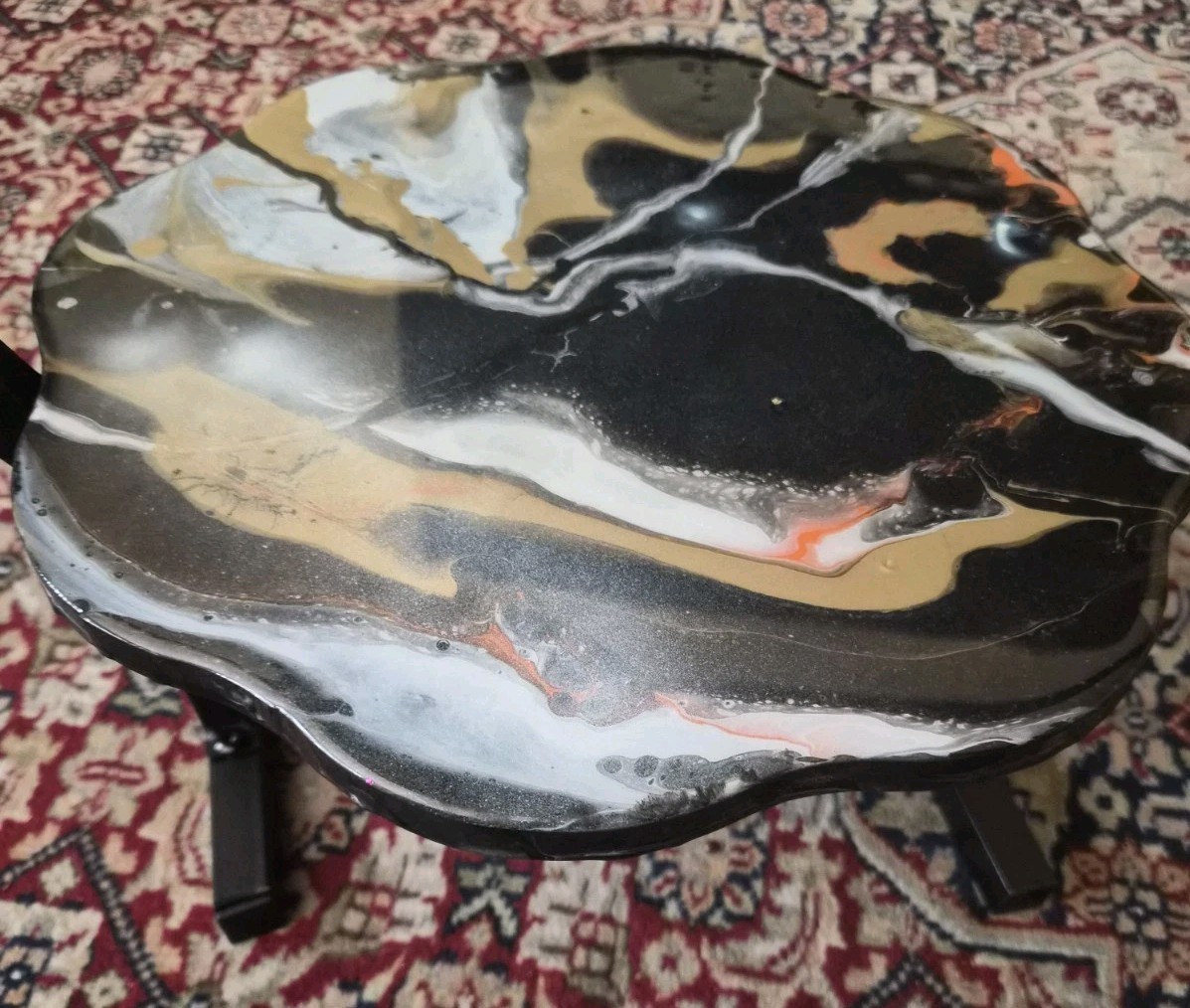 Custom Handmade Epoxy Resin Coffee Table|Luxury Decorative Art Furniture 14″×22″