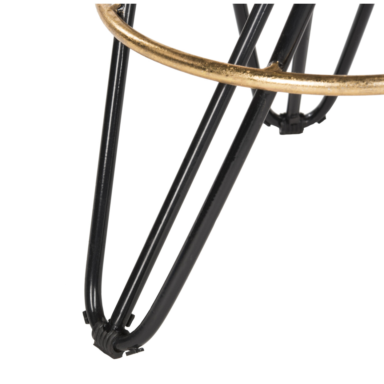 SAFAVIEH Lorna Gold Leaf Counter Stool | Black / Gold |