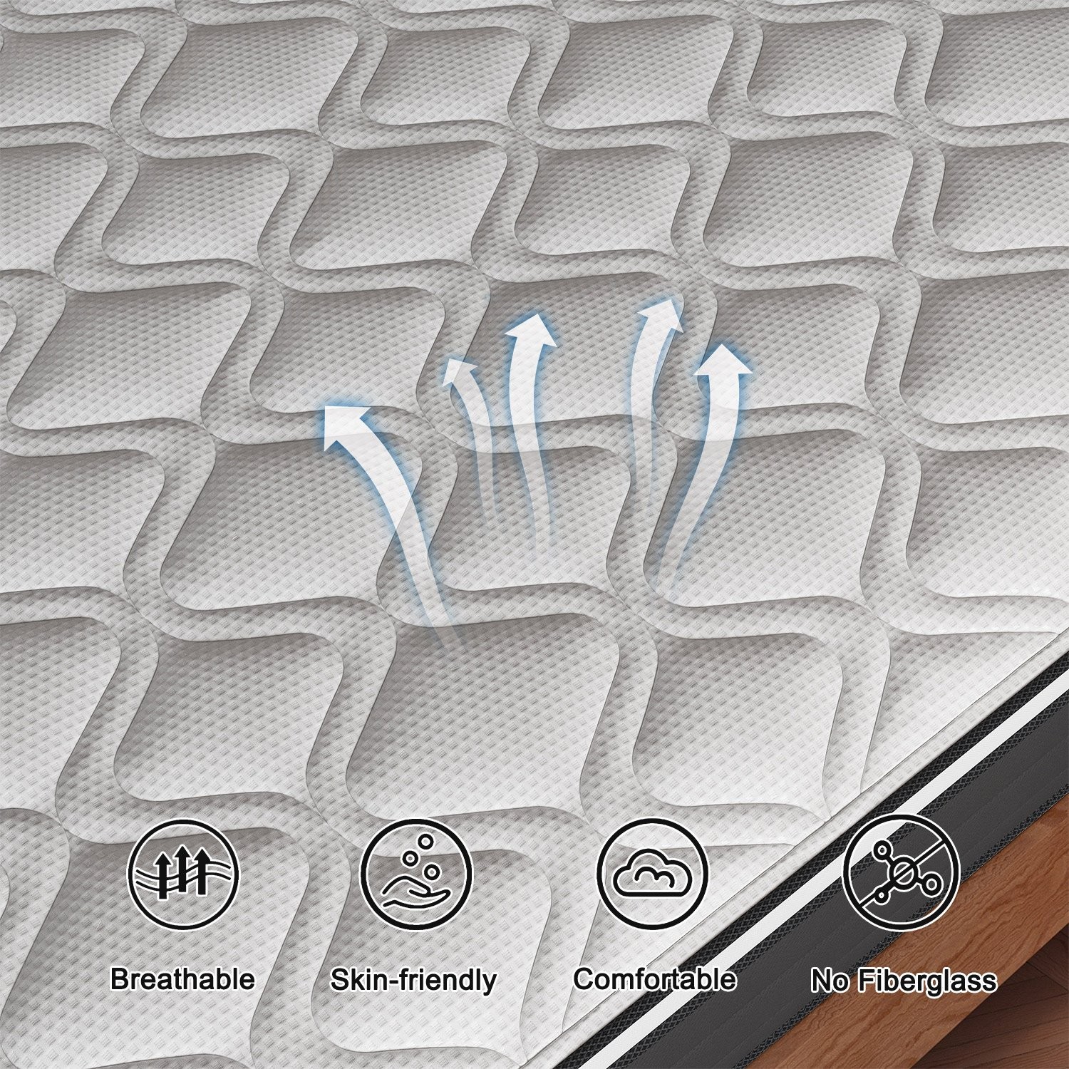 12″ 14″Twin Full Queen King Size Gel Memory Foam Spring Bed Mattress In A Box