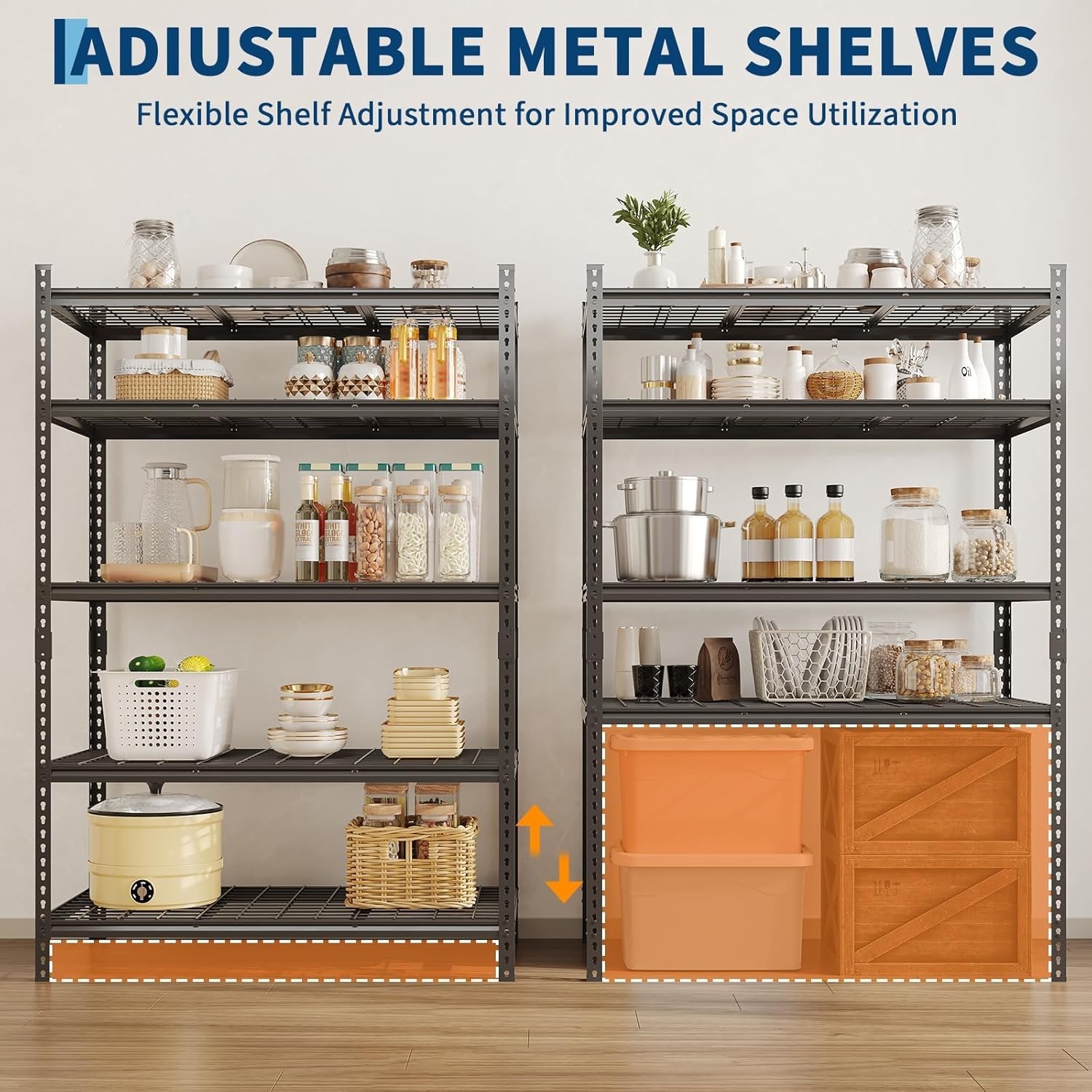 5 Tier Racking Shelf Heavy Duty Garage Shelving Storage Shelves 72 x 36 x 16 in
