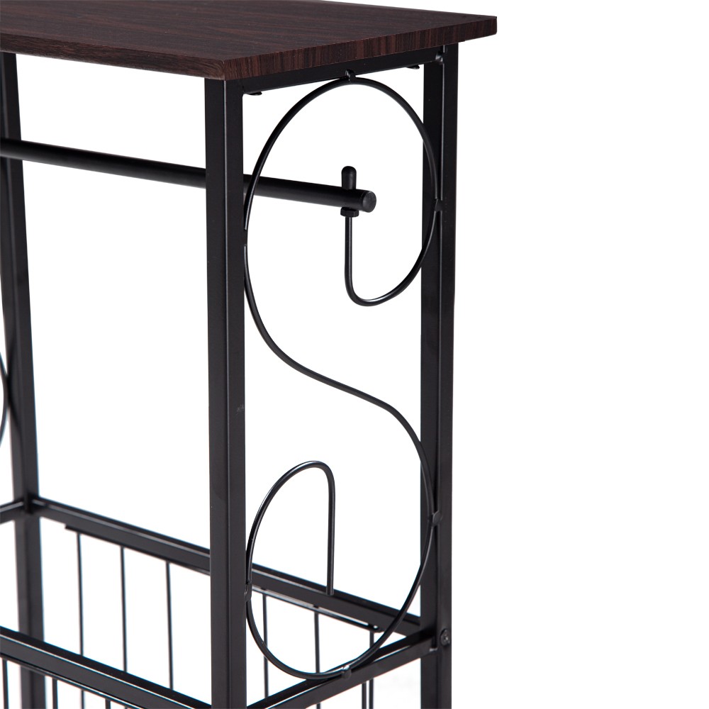 Multifunctional Bathroom Table / Interior Side Table Tissue Magazine Rack
