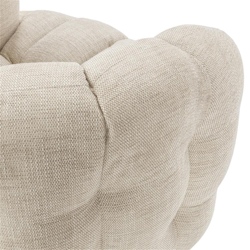 Pemberly Row Swivel Accent Chair Flax Viscose and Polyester Beige