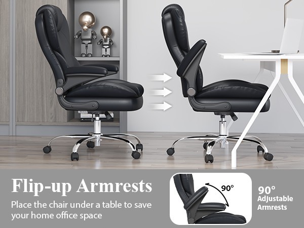 Big and Tall Office Chair Reclining High Back Leather Computer Chair