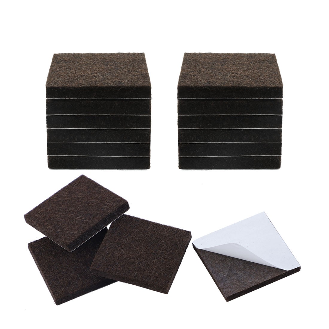 Felt Furniture Pad Square 1 1/2″ Self Adhesive Anti-scratch Desk Protector 16pcs