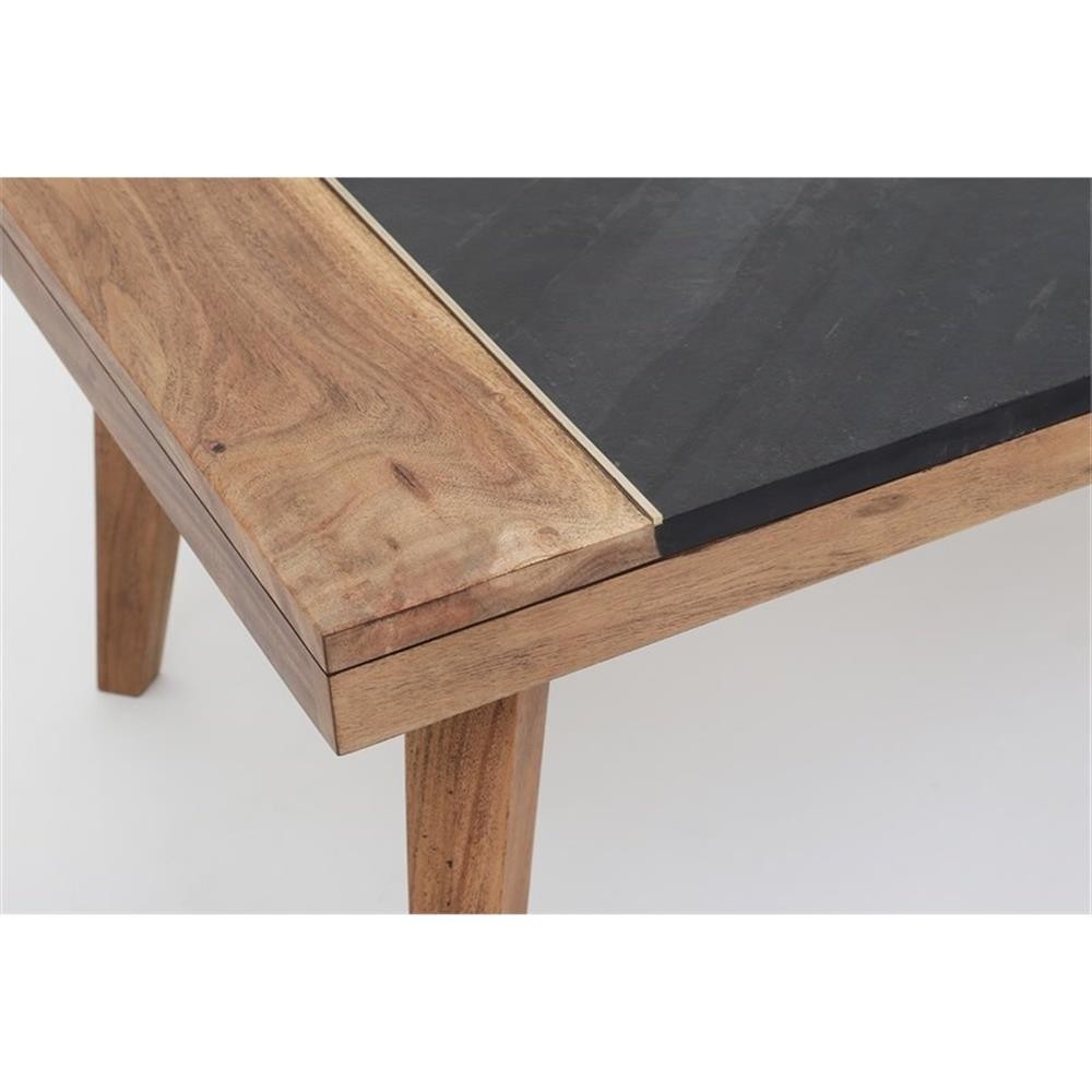 Pemberly Row Slate and Natural Matte Wood Finish Cocktail Table