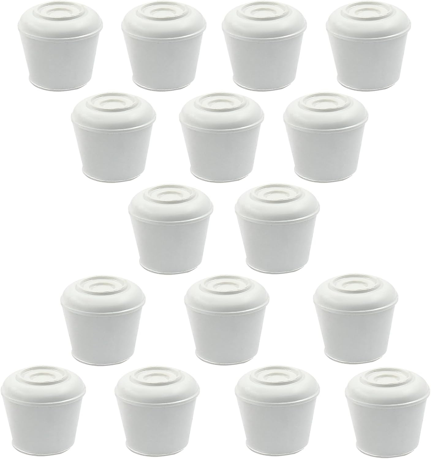 16 Pcs Chair Leg Caps 3/4 Inch Rubber End Caps Non-Slip Chair Leg Tips Caps Roun
