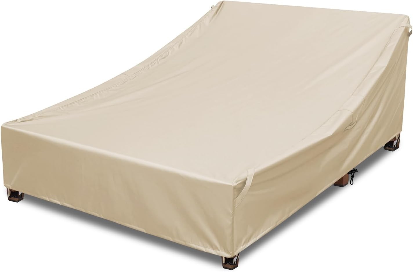 Double Chaise Lounge Cover Outdoor Waterproof 100% 600D Weather-Resistant Oxford