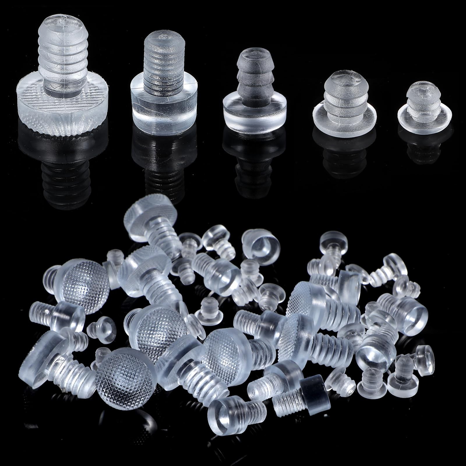 50 Pcs Glass Table Top Bumpers,Cabinet Bumper Dots,Rubber Feet Rubber Stopper…