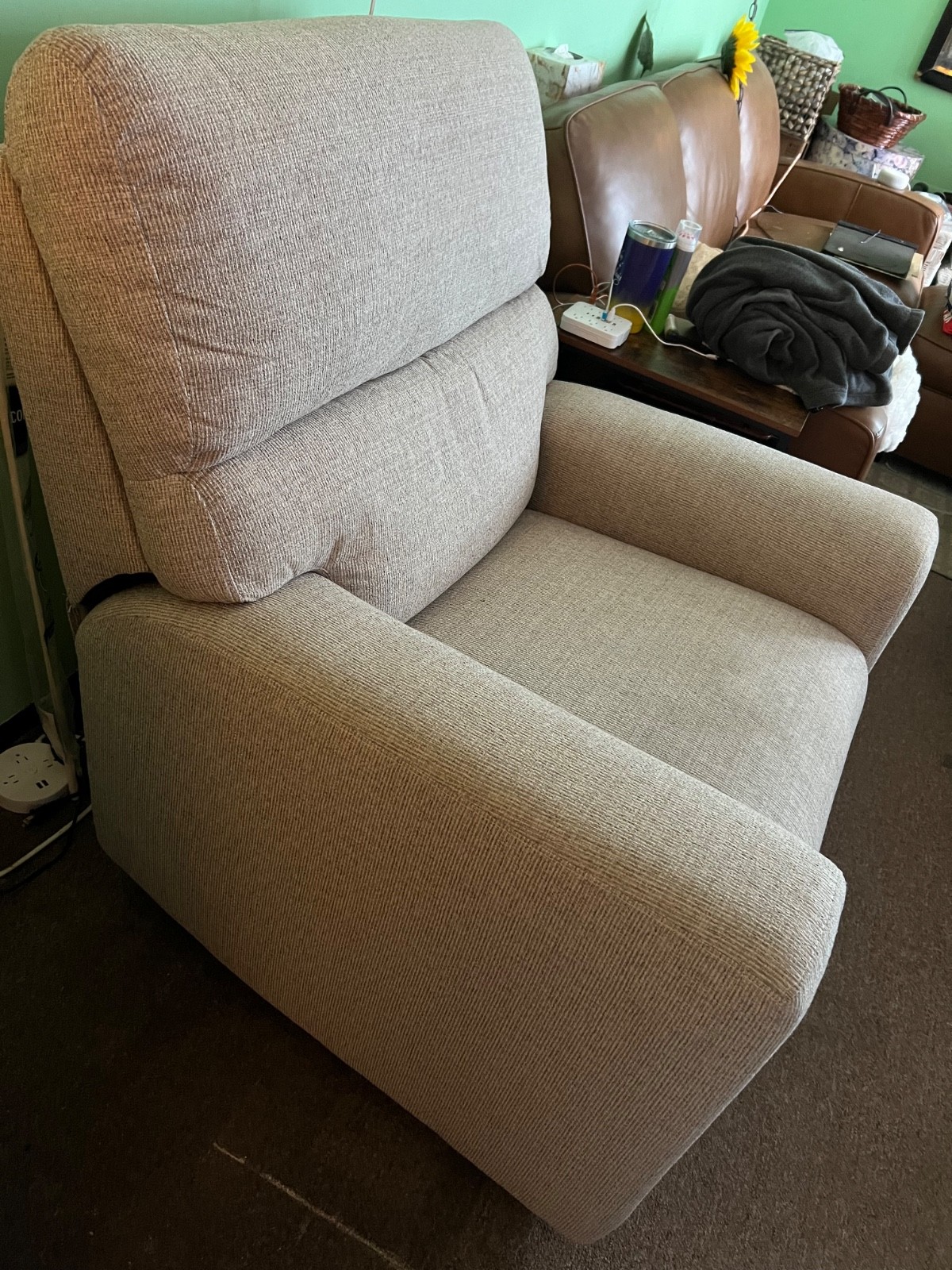 Beige Recliner Chair – Purchased 1 month ago – Estate Sale