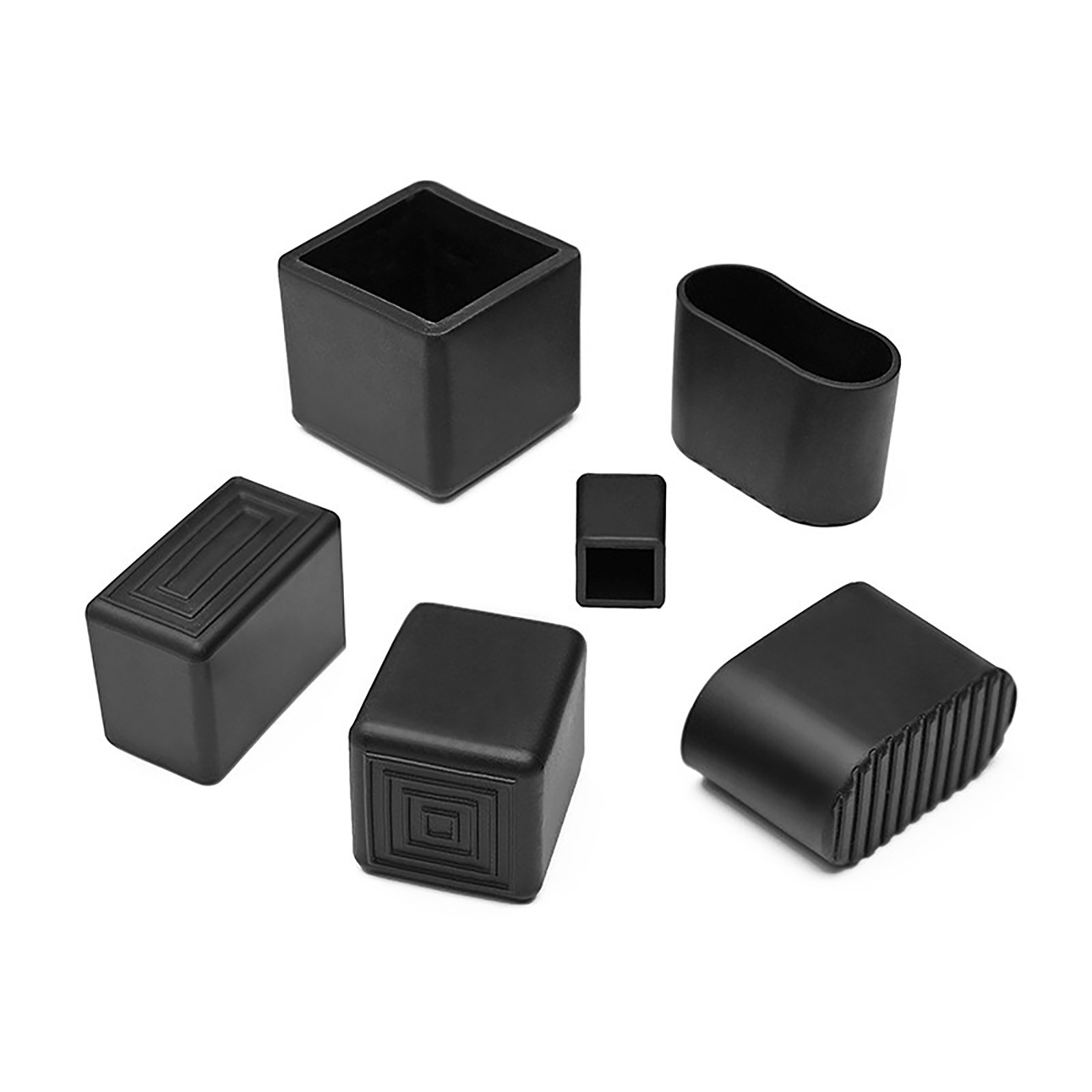 Round Square Rectangular Rubber End Caps Furniture Feet Chair Leg Protectors