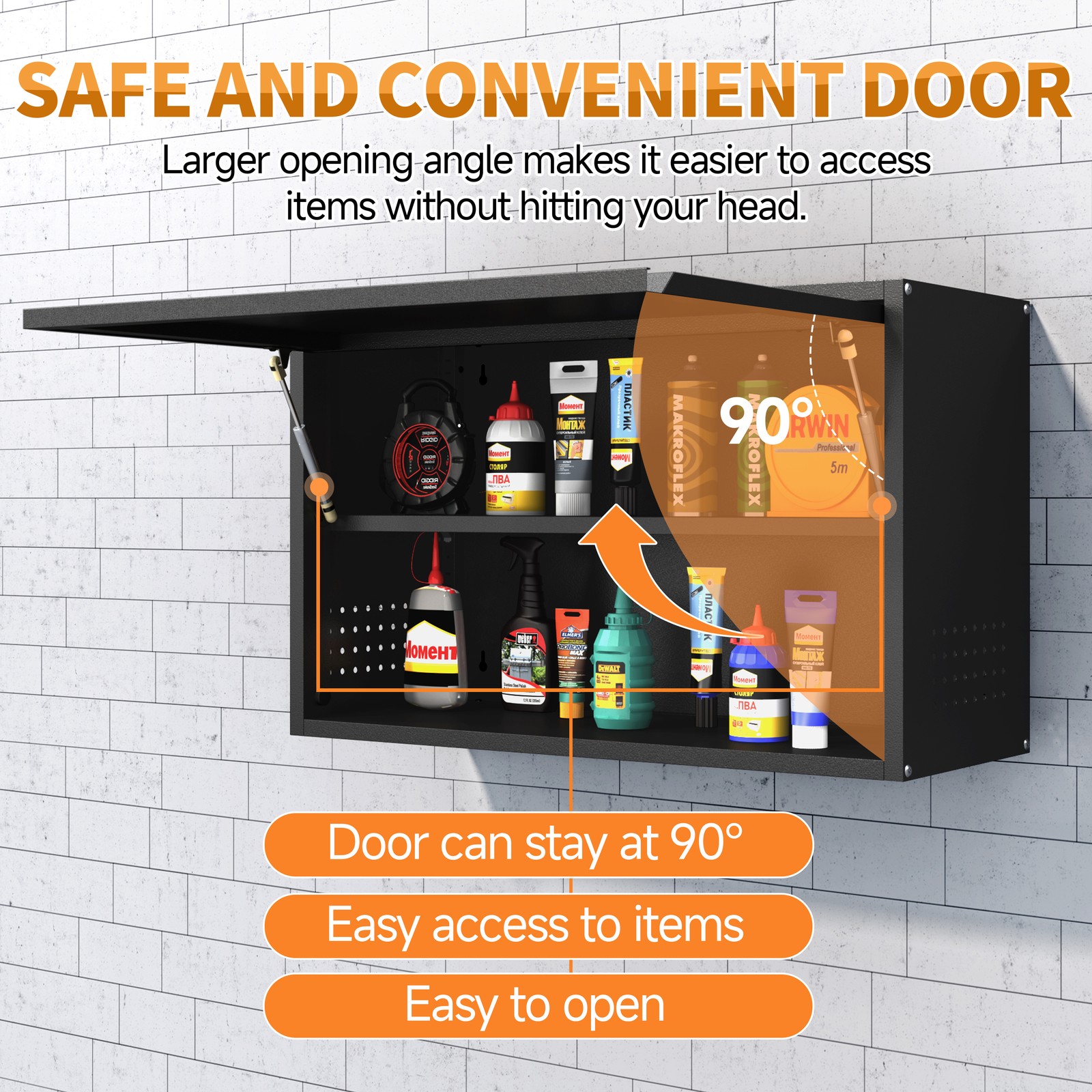 Rolling Tool Storage Cabinet System Workshop Set Kitchen Garage Wall Cabinet 4Pc
