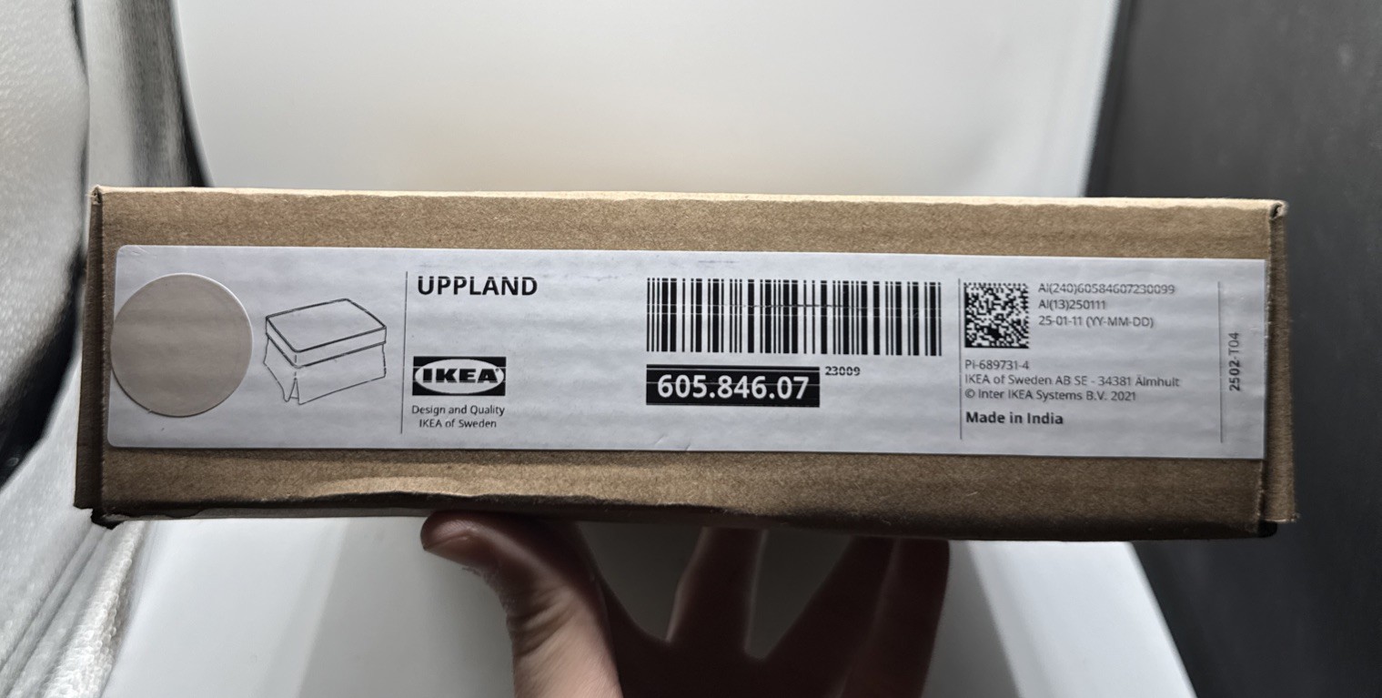 IKEA UPPLAND Cover for Ottoman with storage Kelinge Beige MSRP $85 ~ New Sealed