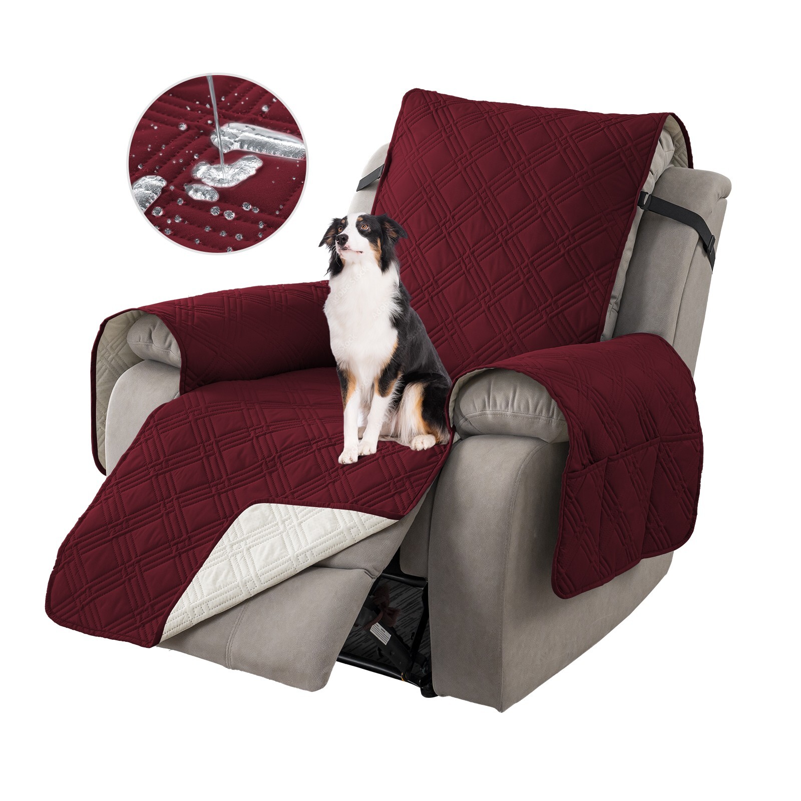 100% Waterproof Recliner ChairCover Sofa Slipcover Couch Protector 23IN/28IN