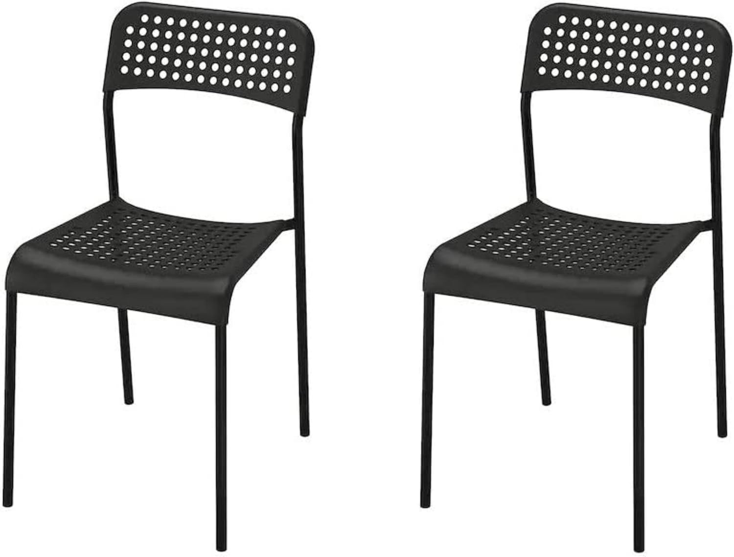 Stylish Black ADDE Chairs – Set of 2 for Modern Living Spaces