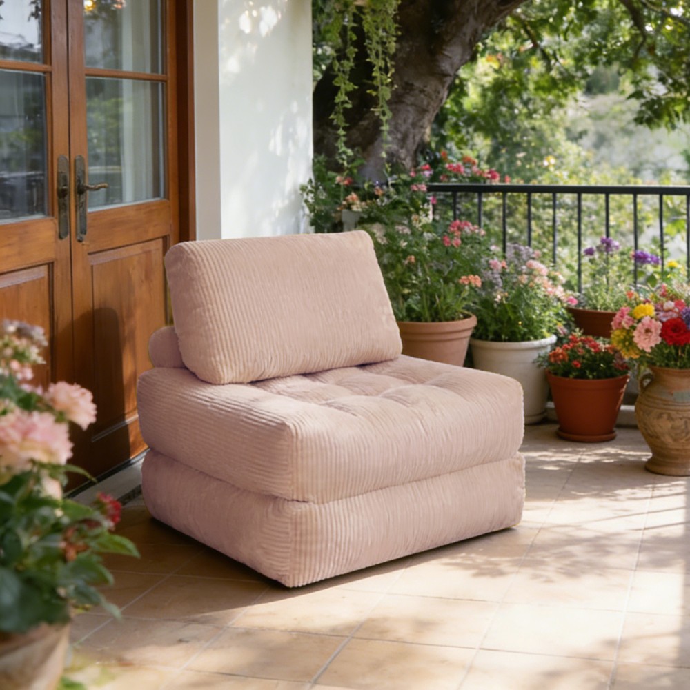 Corduroy Beanbag Couch, Fluffy Cloud Sofa for Living Room Bedroom Dorm