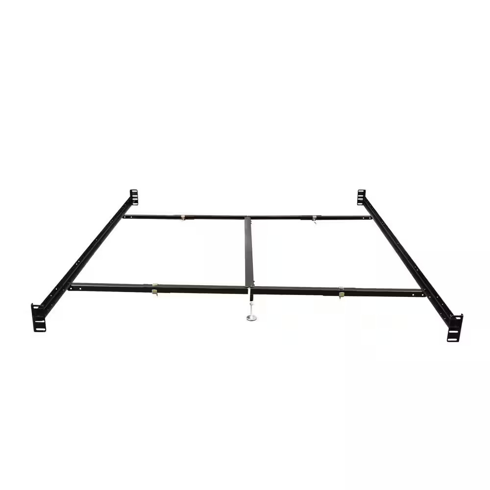 Black Adjustable Bedframe Headboard Footboard Bolt on Bed Rails Free Shipping Ne