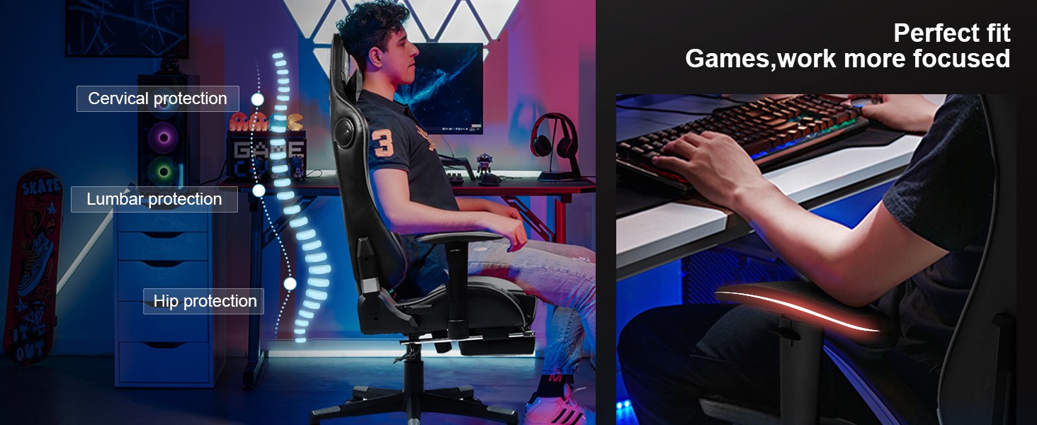 Ging Chair with Footrest Speakers Video Ge Chair Bluetooth