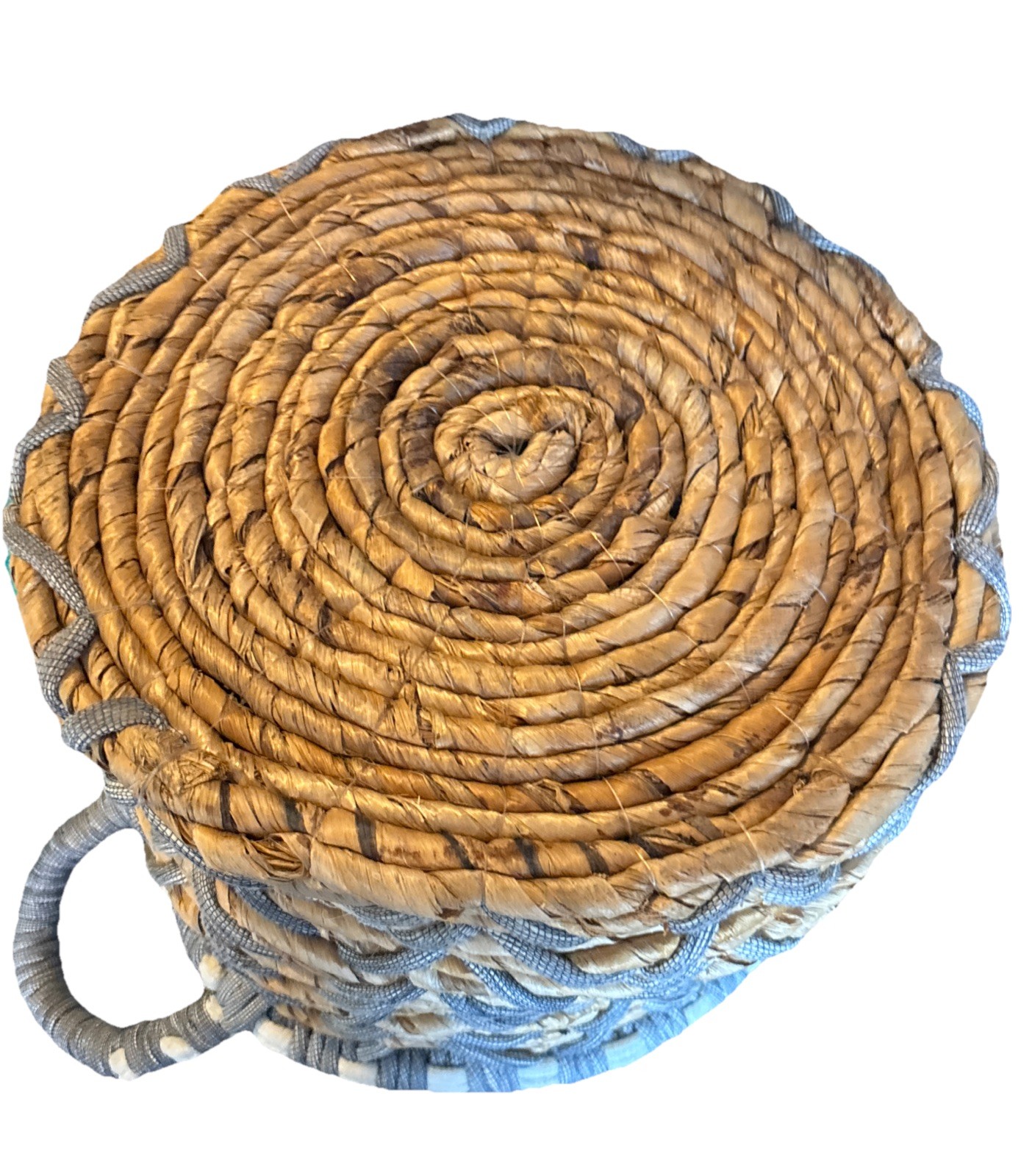 Woven Decorative Storage Basket, X-Large, 11″ x 15″ x 15″, Twisted W/ Handles