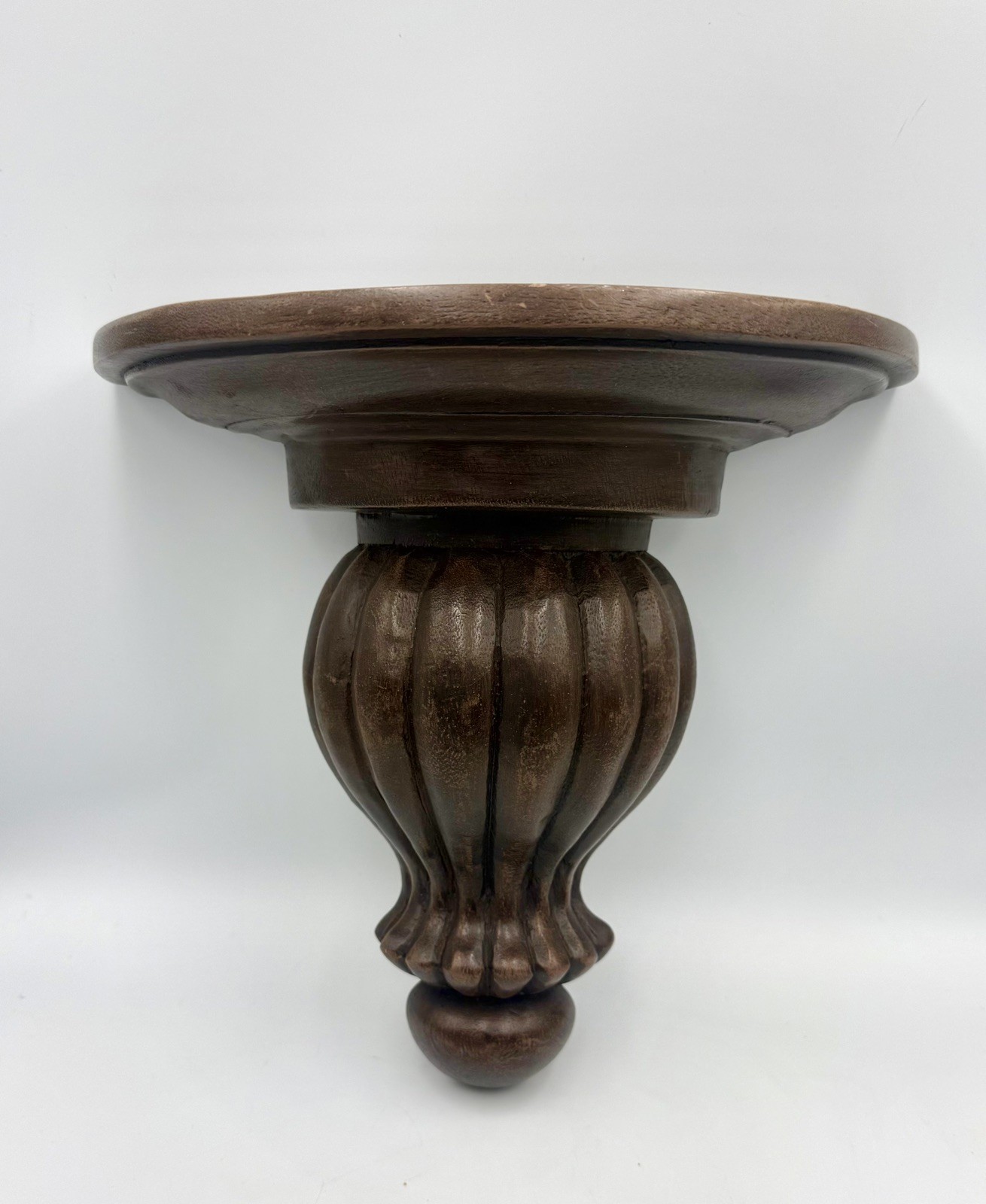 Beautiful Vintage Thailand Mahogany Shelf Corbel