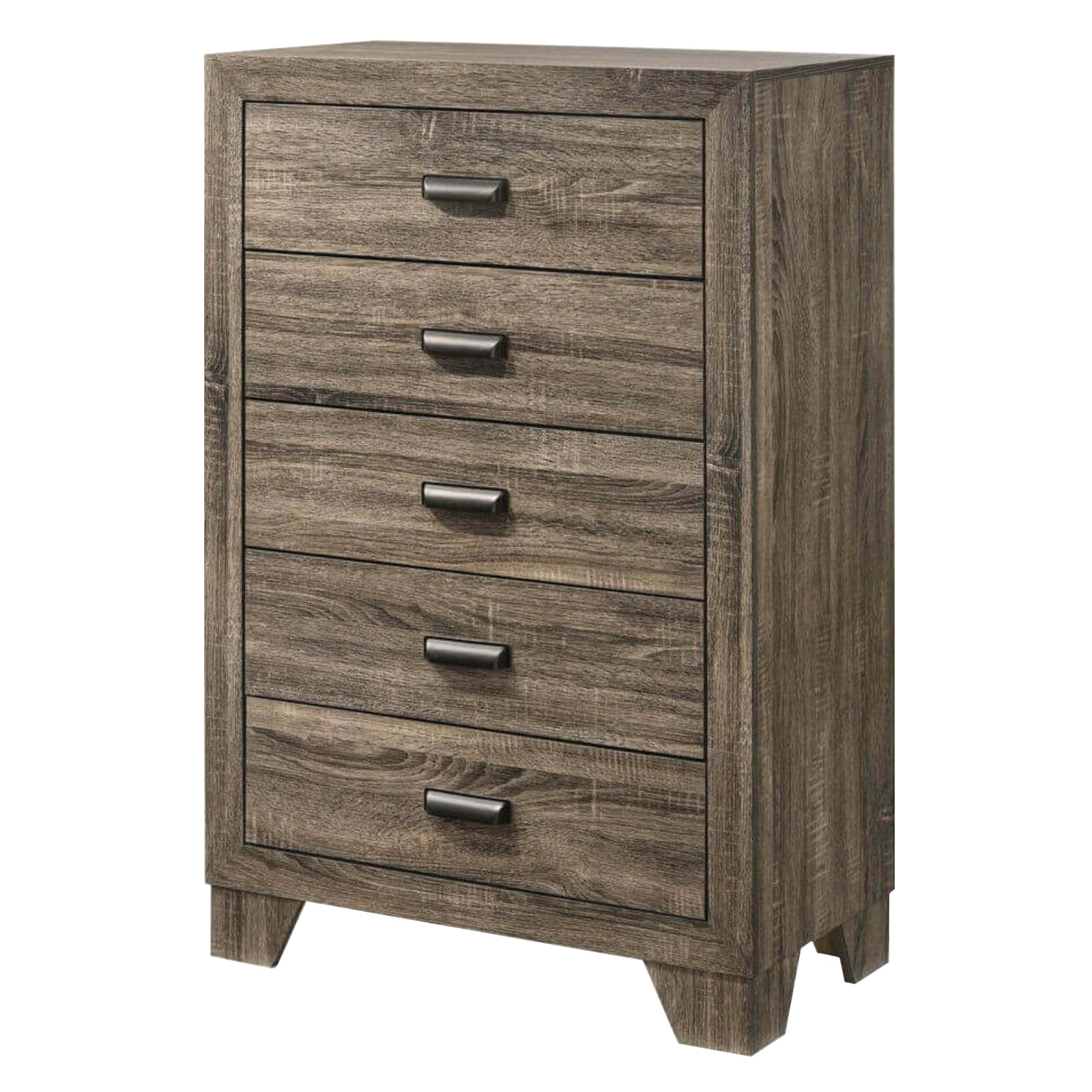 NEW 5PC Rustic Gray Queen King Twin Full Upholstered Bedroom Modern B/D/M/N/C