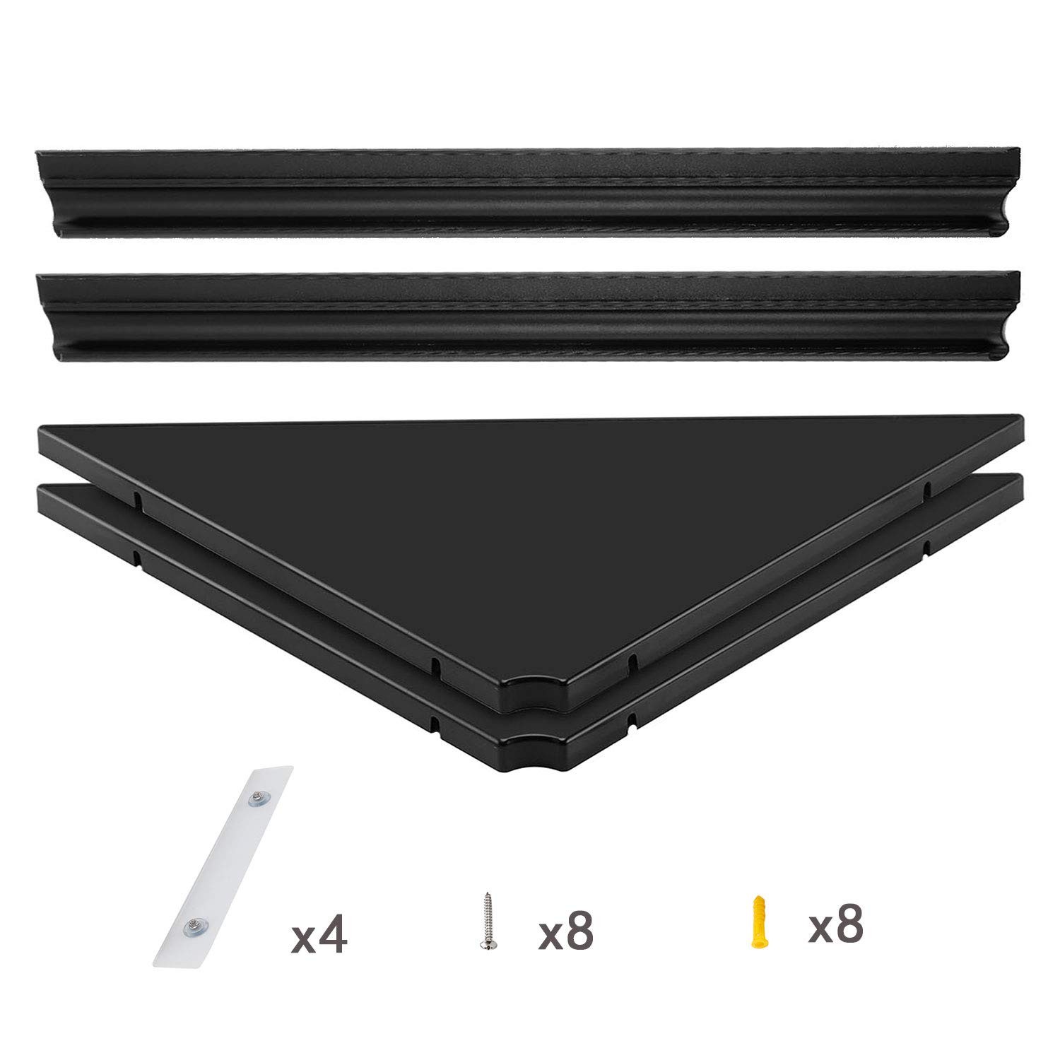 Wall Mount Corner Shelf,Easy to Install Metal Front Floating Corner Shelves w…