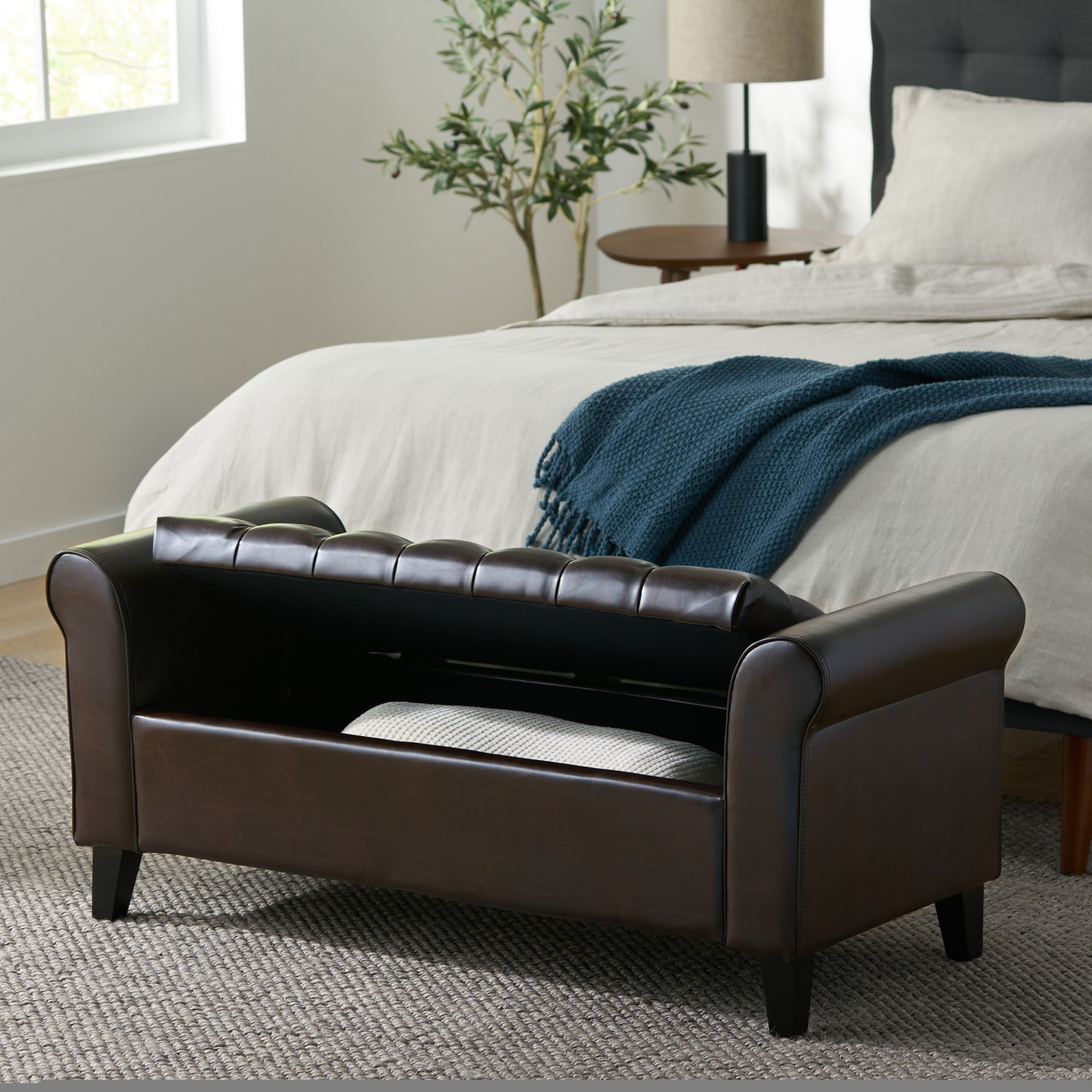 1Pcs HAYES ARMED STORAGE BENCH – IDEAL FOR SMALL SPACES Hot