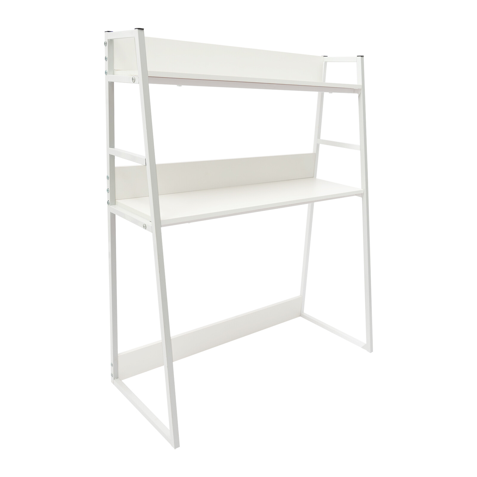 Desktop Bookshelf Storage Organizer Space Saving Bookshelf for Home Office White