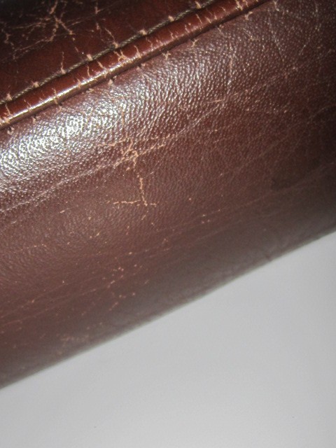 Ekornes Stressless Coco Brown color Leather Arms 1970’s era recliner chair s11
