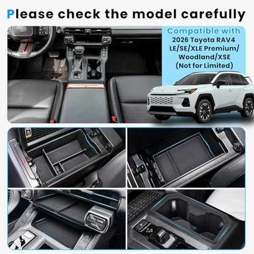 5PCS Center Console Organizer for 2026 Toyota RAV4 5 PCS Center Console Tray