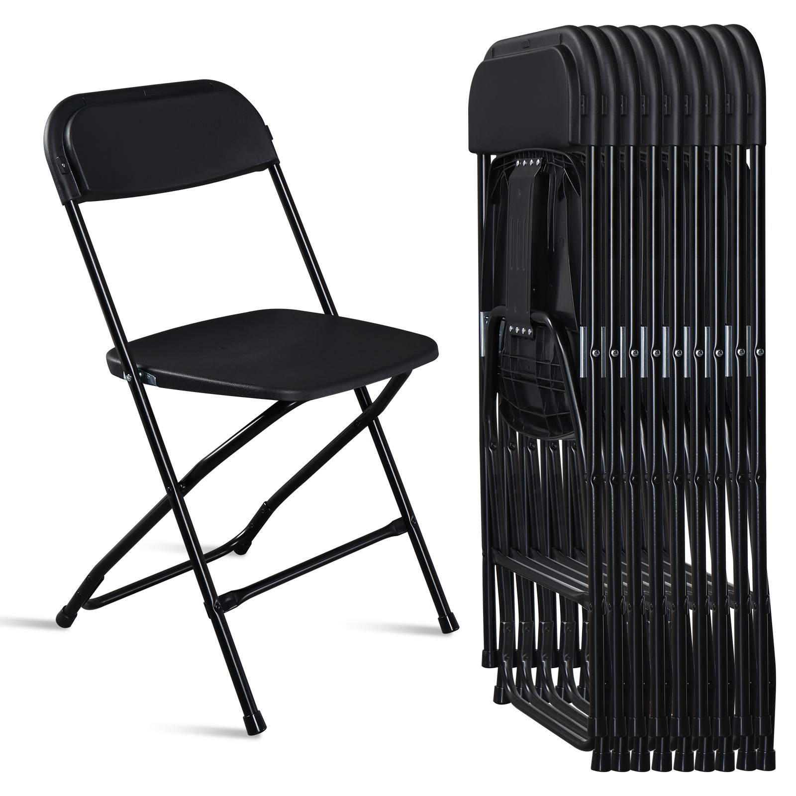 10PCS Foldable Breakfast Bar Stool Office Chair Light Weight Space Saving Seat