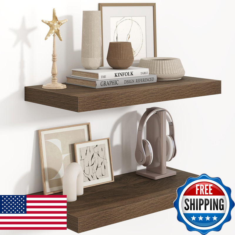 Fun Memories 24W X 9.3D Floating Shelves For Wall Wall Mounted Bathroom Shelves