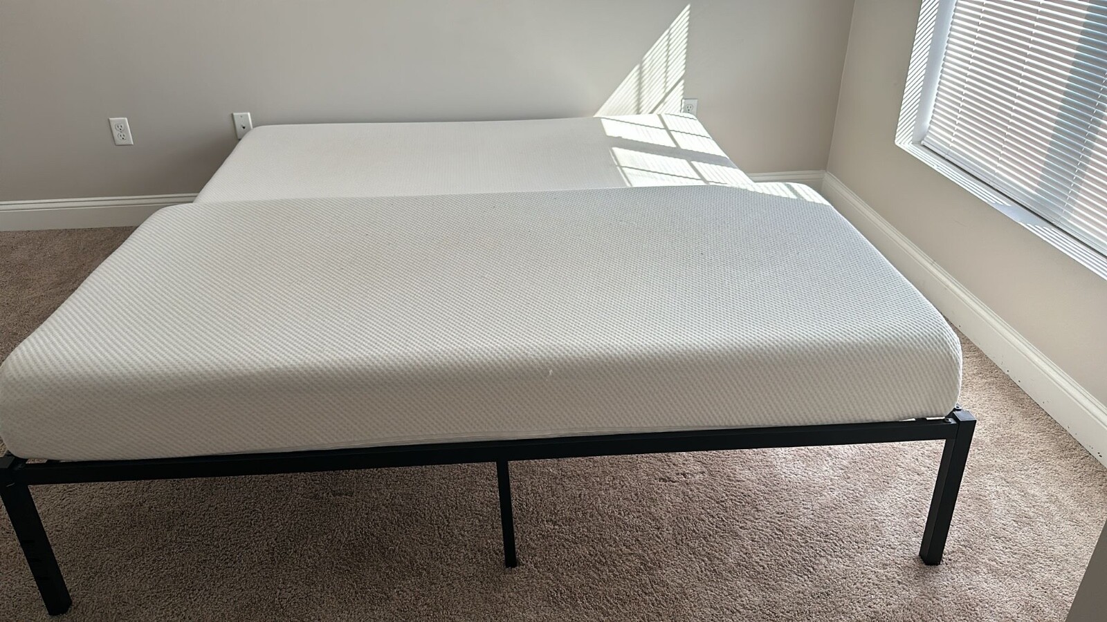 bed frame and mattress