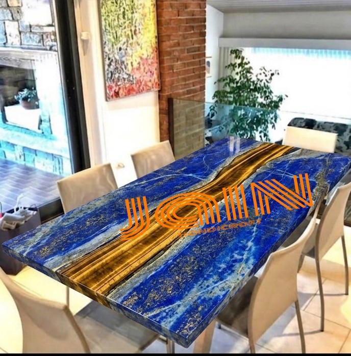 5’x3′ Black Marble Table Top Coffee Inlay Dining Tiger Eye Blue Lapis Stone Art