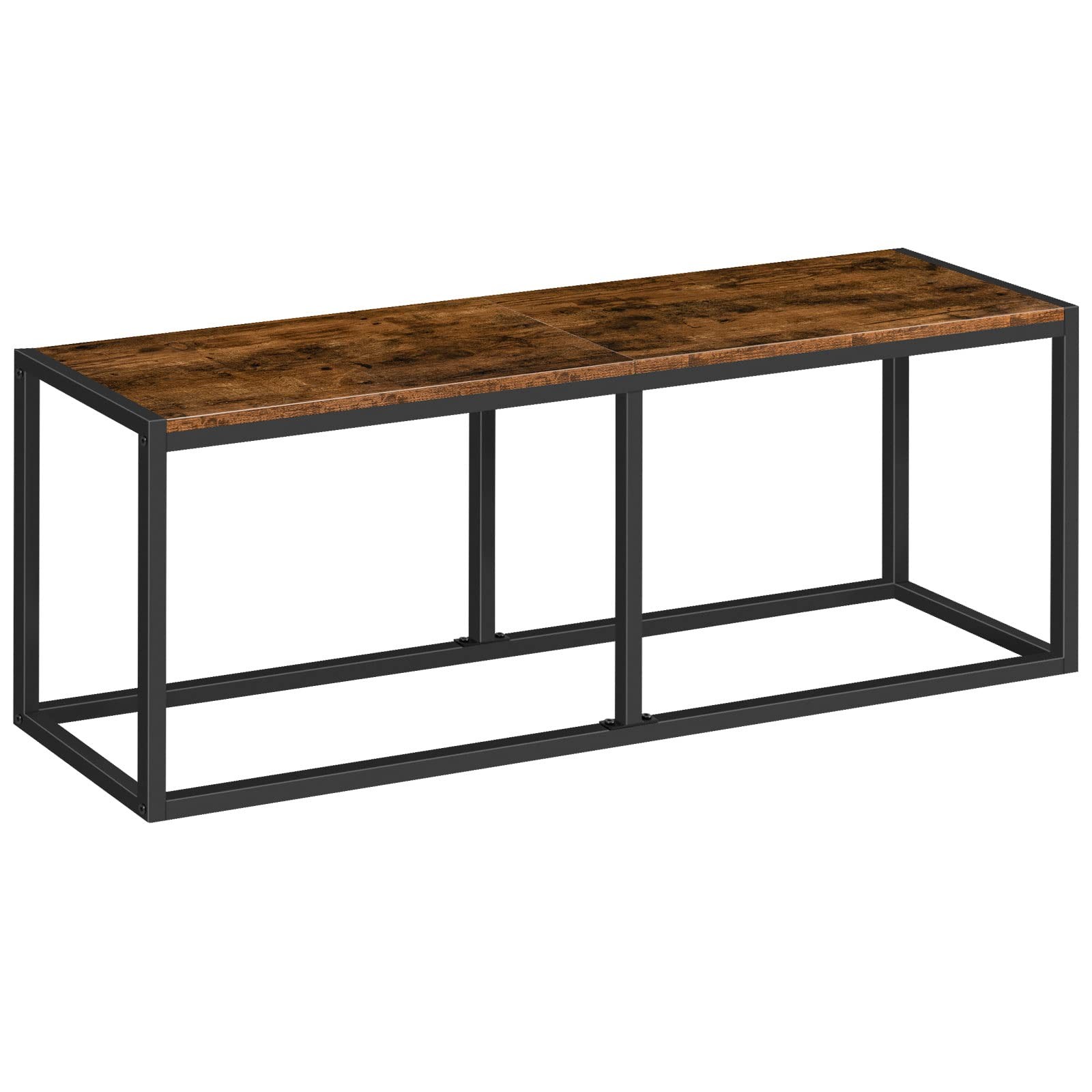 HOOBRO Dining Bench, 47.2 Inch Table Bench, Industrial Style Kitchen Bench, Stee