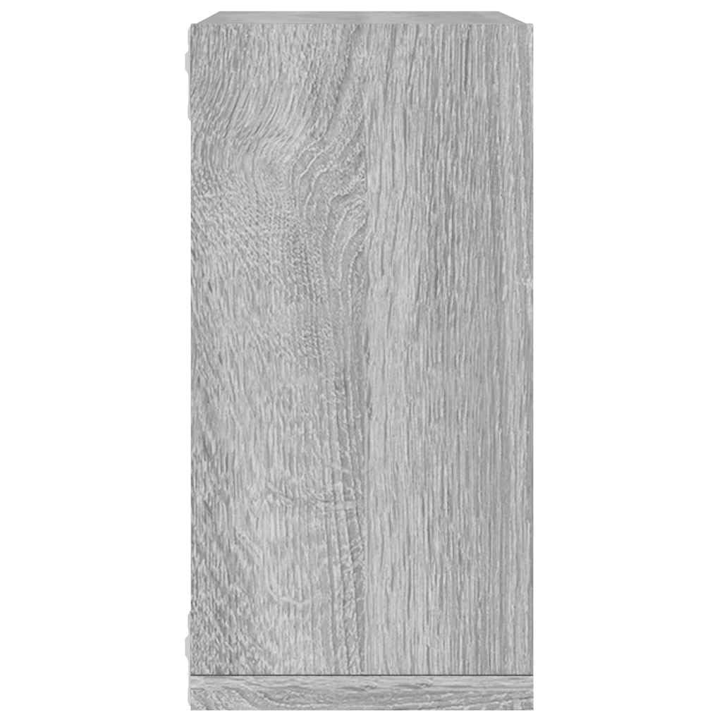 Modern Wall Cube Shelves Set of 2 Gray Sonoma 11.8X5.9X11.8 in Storage Floati…