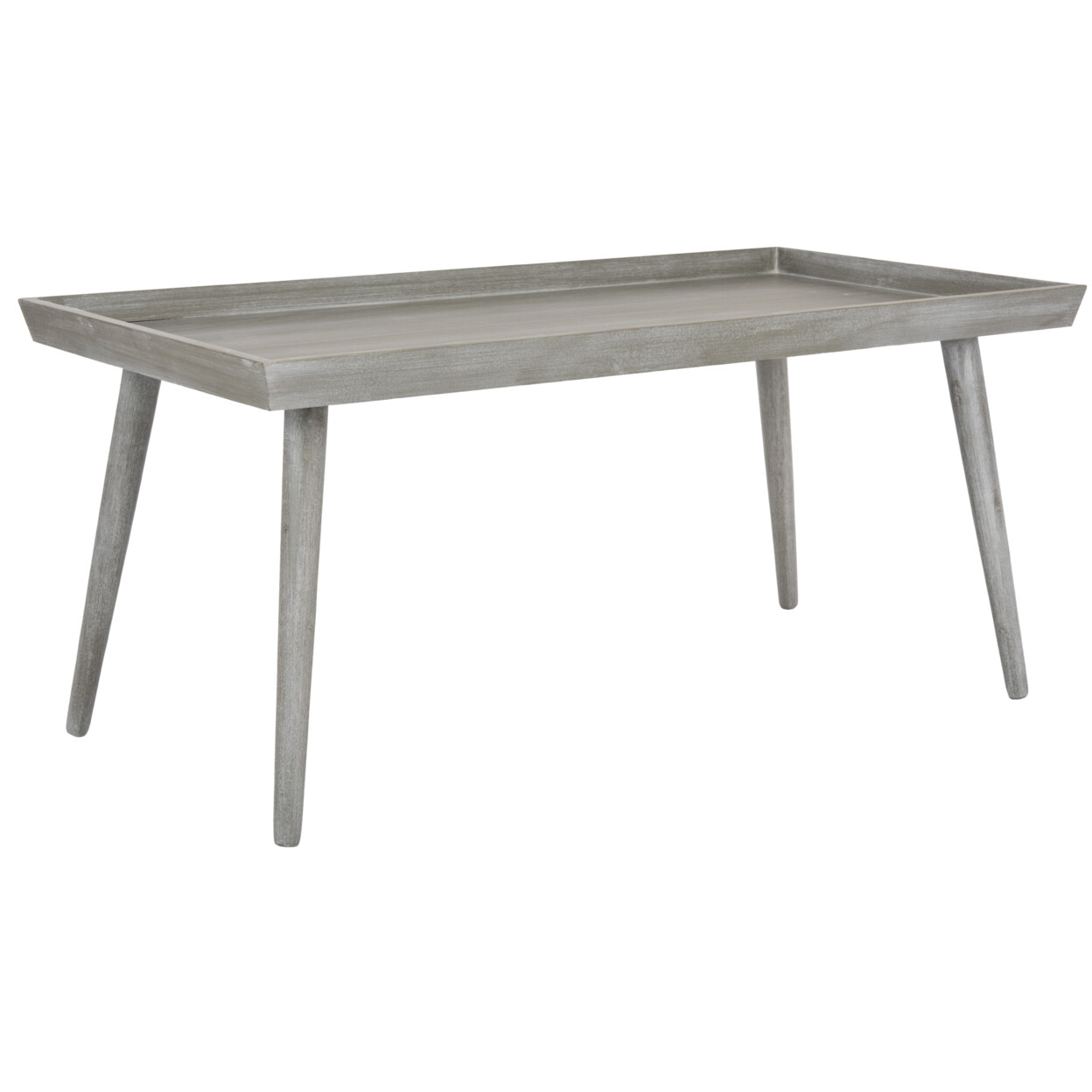 SAFAVIEH Nonie Coffee Table With Tray Top | Slate / Grey |