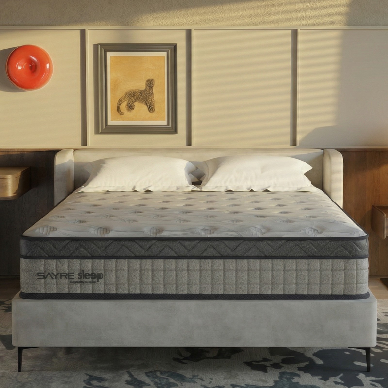 Sayre Sleep Hybrid Mattress 10″ 12″ Medium Firm Memory Foam Coil Support