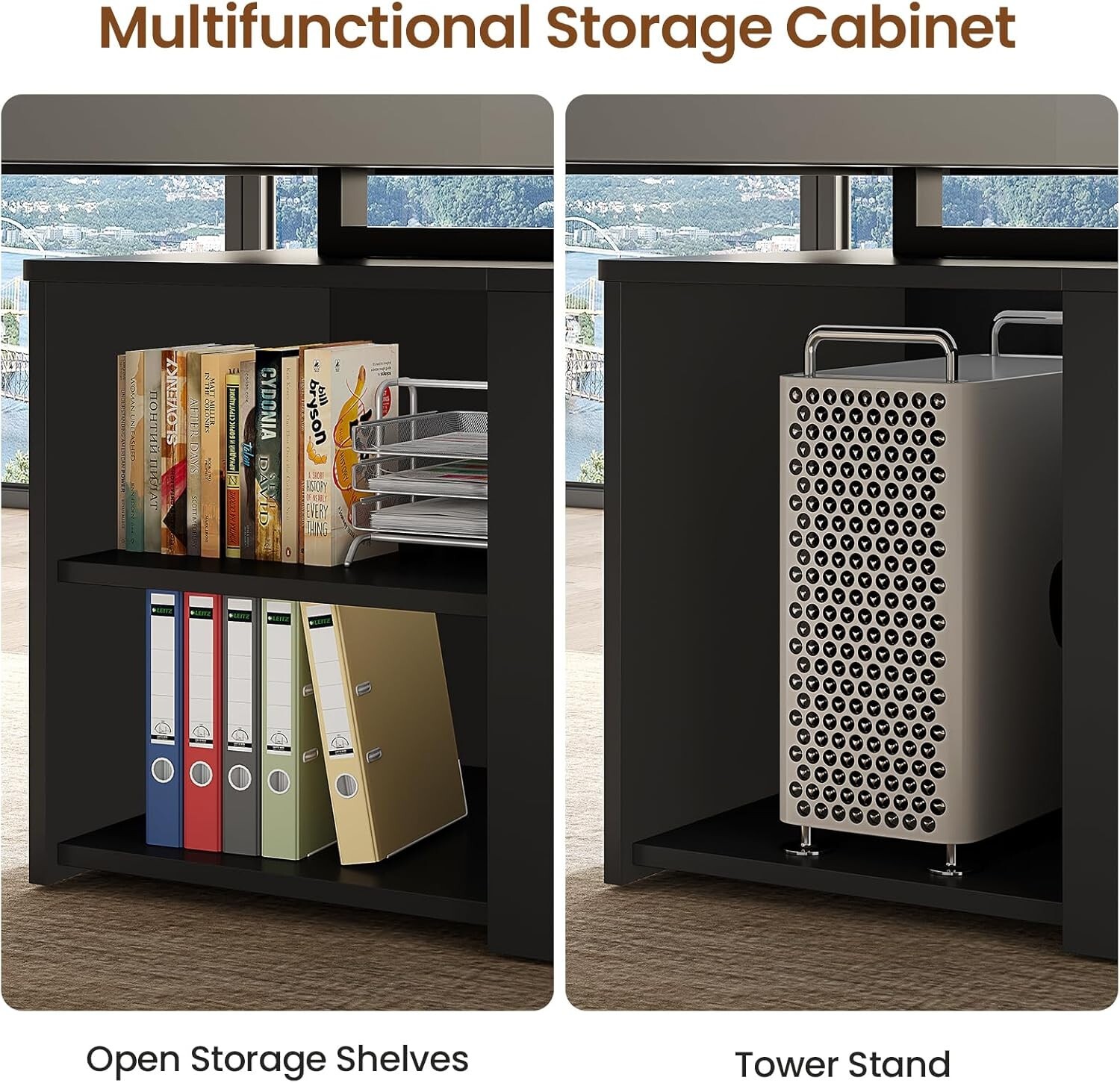 70.9″ Executive Desk, Large Computer Desk with 3 Drawers and Storage Shelves