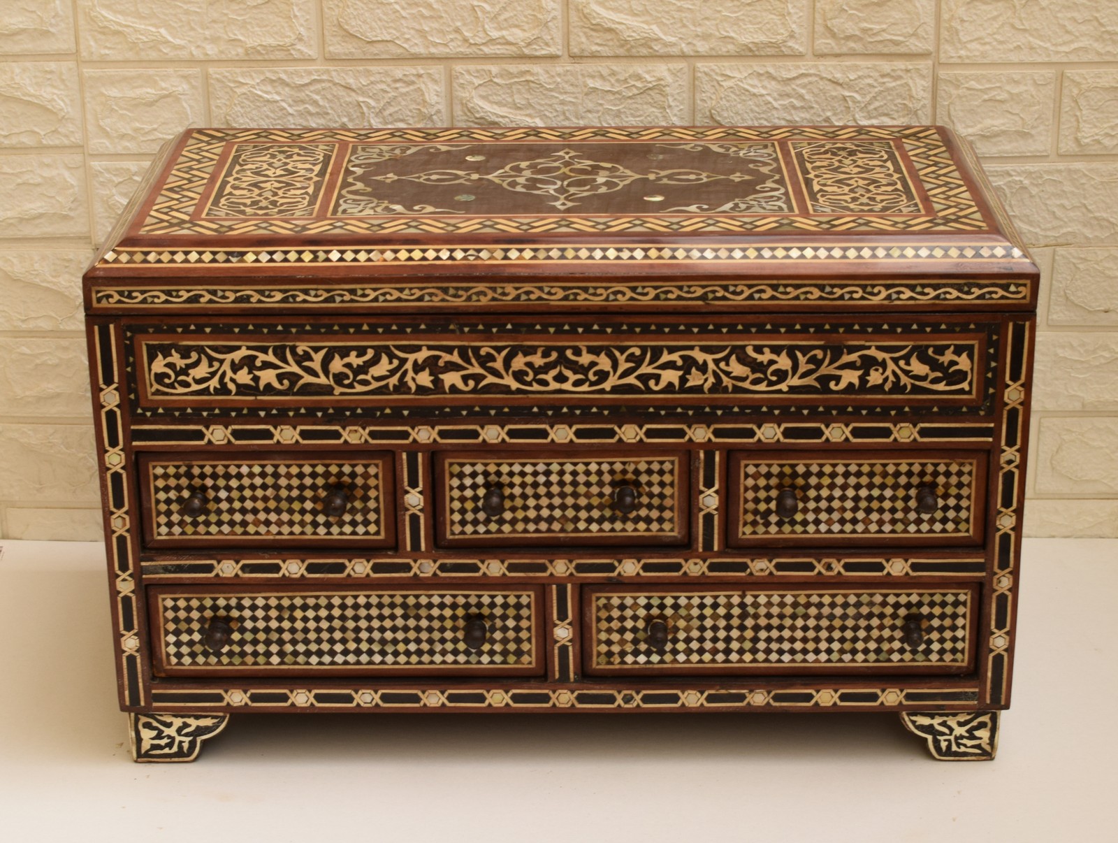 Morocco Chest of Drawers, Handmade Wooden Jewelry Box, Trunk, Wedding Chest