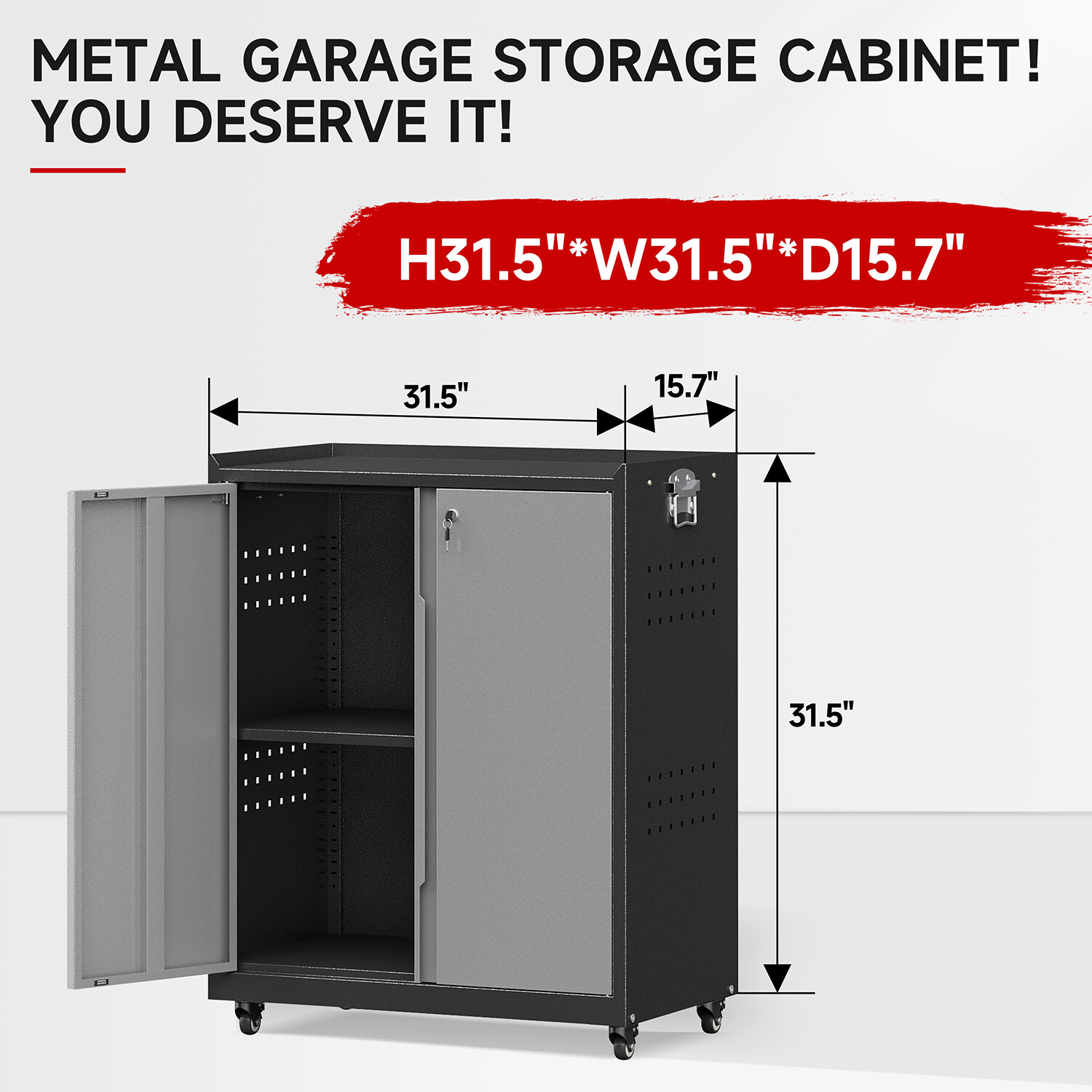 Garage Storage Cabinet System 8 Pcs Garage Workshop Set With Steel Shelving