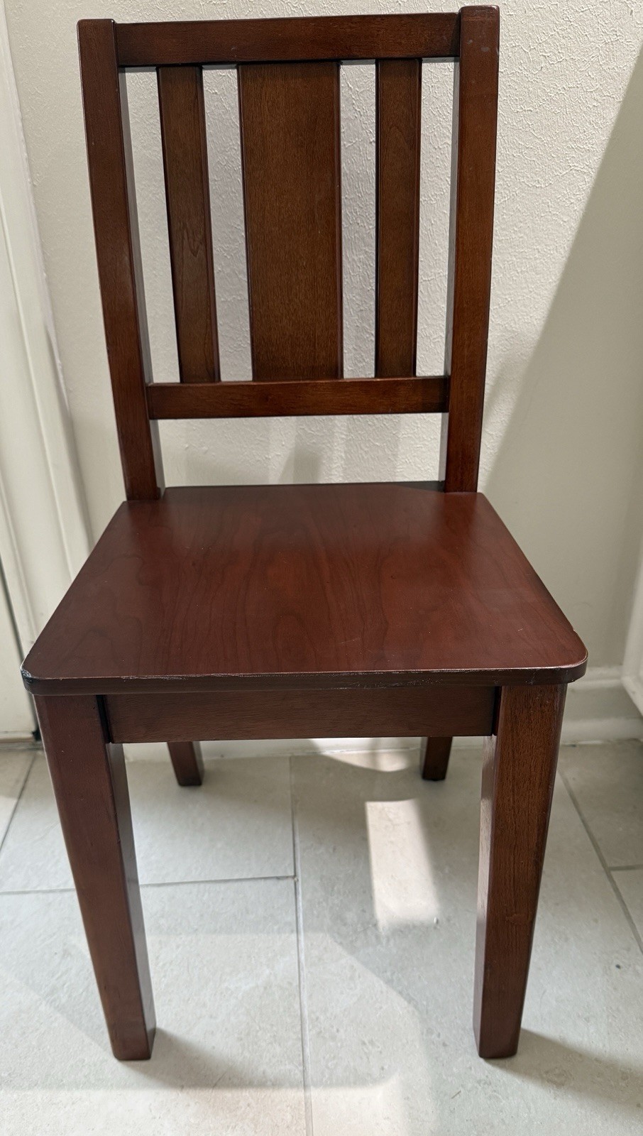 Mission Style Solid Wood Child Desk School Chair Mahogany Color Delta Products