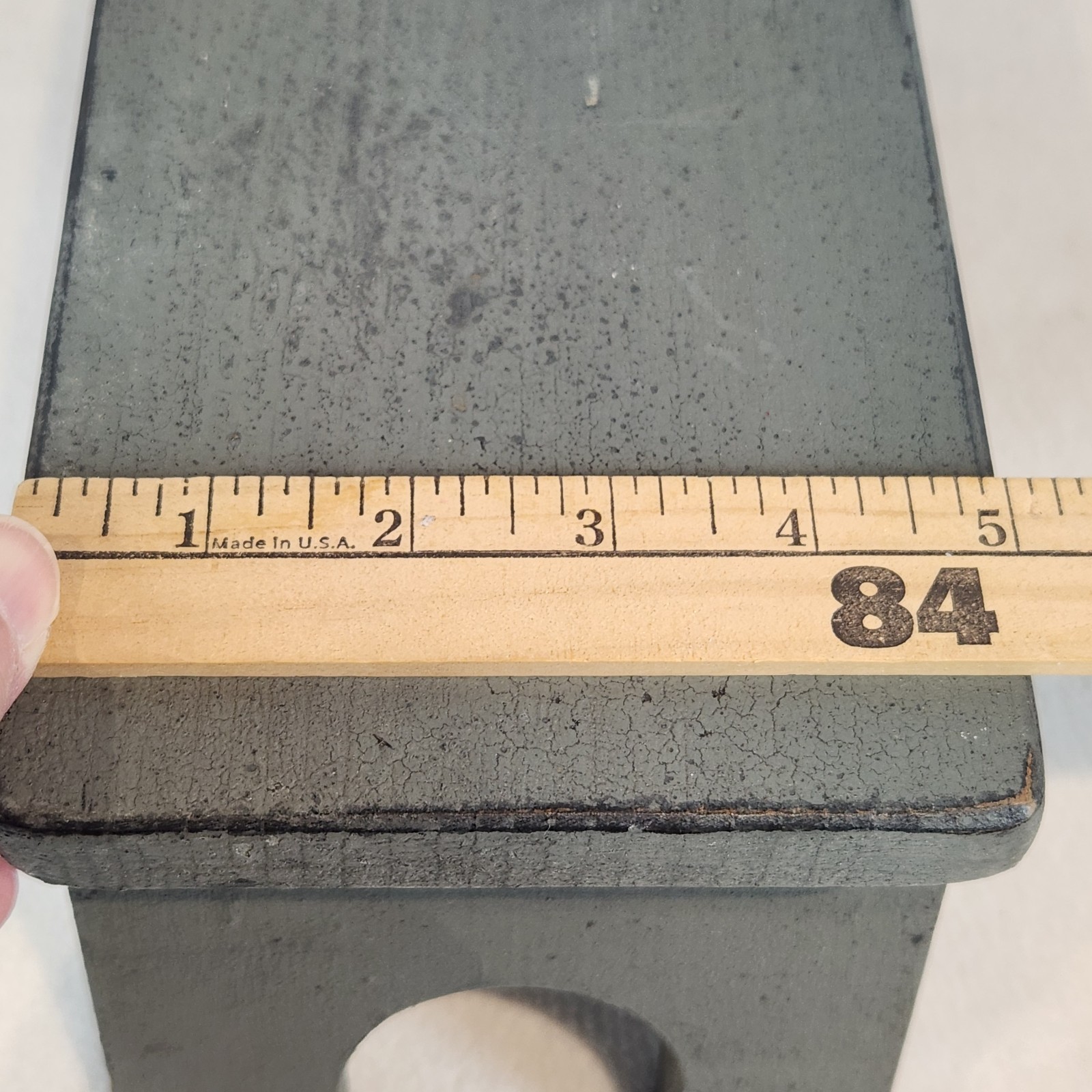 Gray Chippy Distressed Painted Small Decorative Bench Riser Plant Stand FARMHOUS