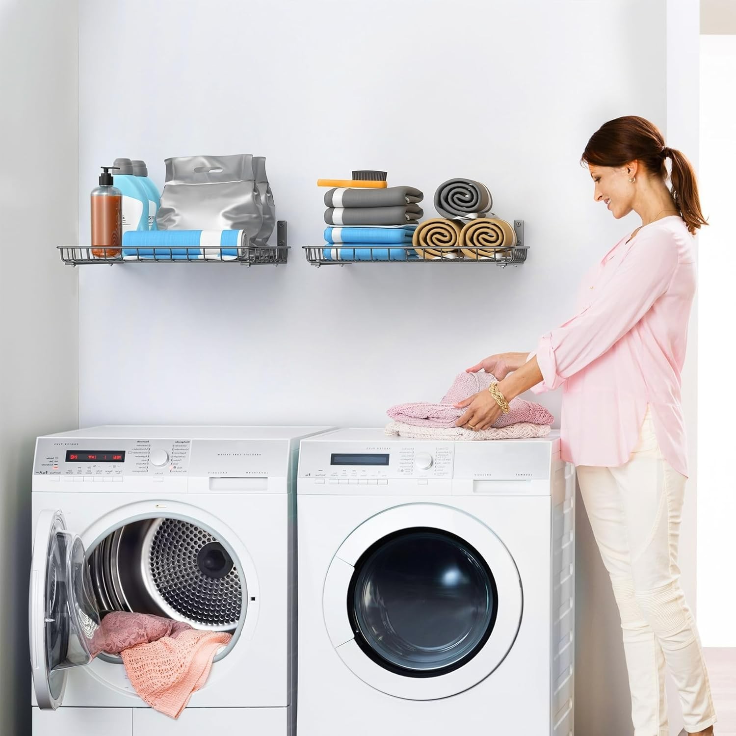 Space-Efficient Wall-Mounted Shelves, 12×18 inch, Strong & Safe Storage Solution