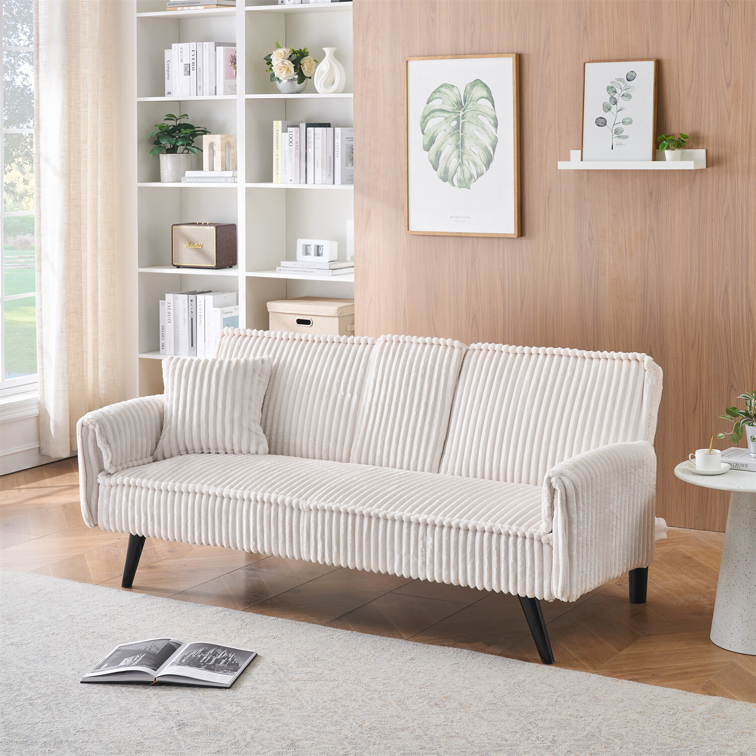Modern Loveseat Sofa Couch 2 Seater Sofa Couch Corduroy Upholstered Sofa