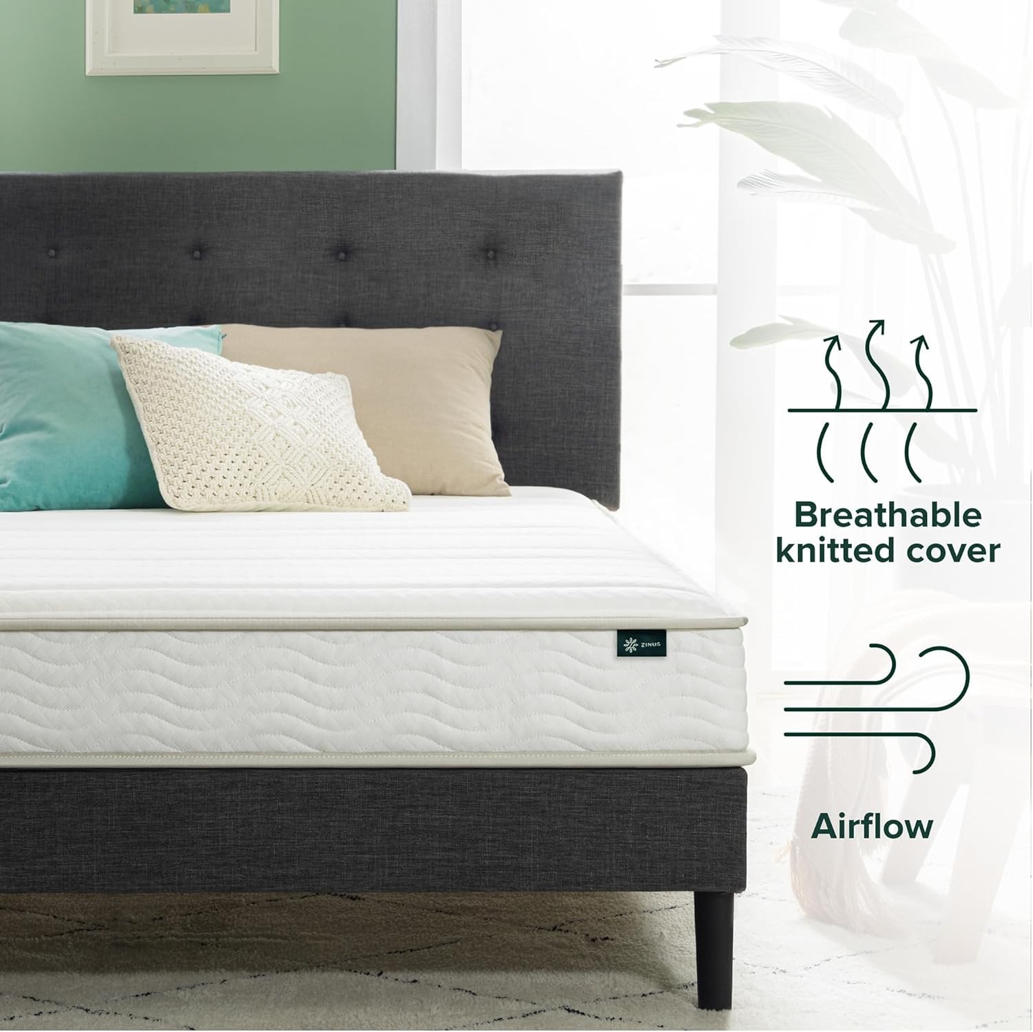 Narrow Twin Mattress 30” Wide x 75” Long, 6 Inch Foam & Spring Hybrid Mattres…
