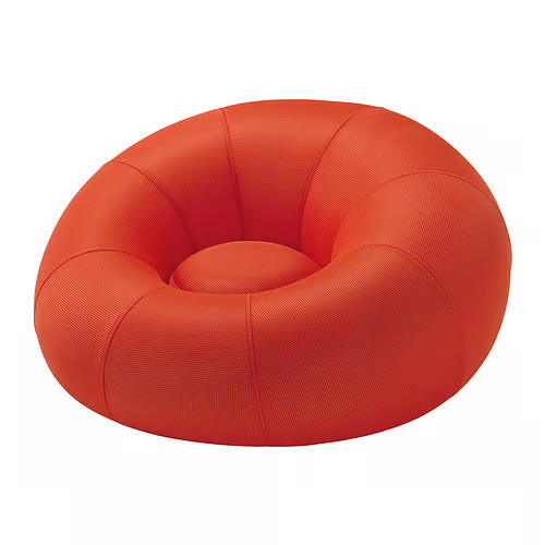IKEA BRANNBOLL Inflatable Gaming Lounge Chair Bright Orange 305.876.88 BRAN NEW